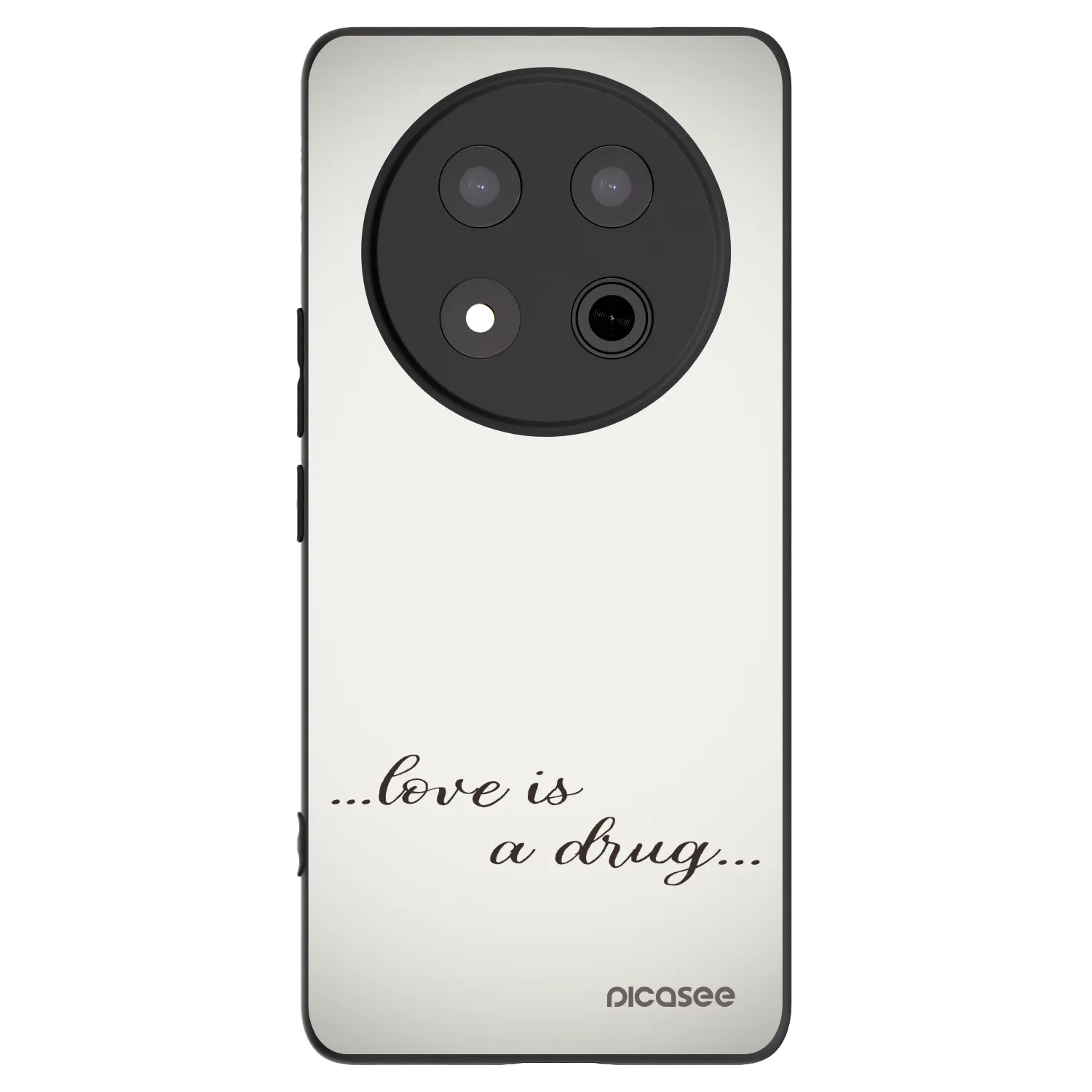 Picasee Μαύρη θήκη σιλικόνης για Honor Magic7 Lite 5G - Love is a drug