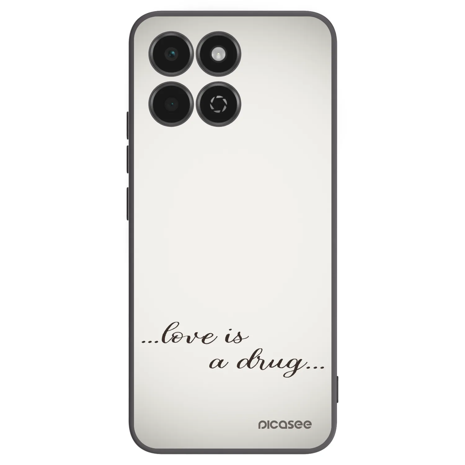 Picasee Μαύρη θήκη σιλικόνης για Honor 200 Smart 5G - Love is a drug