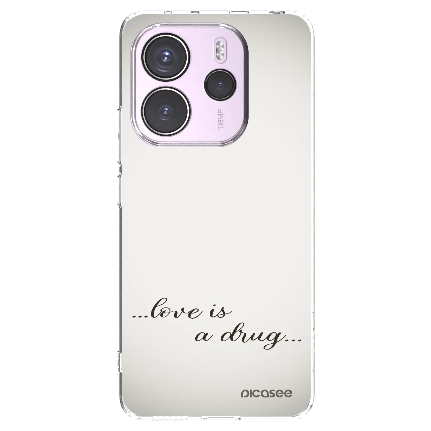 Picasee διαφανής θήκη σιλικόνης Xiaomi Redmi Note 14 4G - Love is a drug