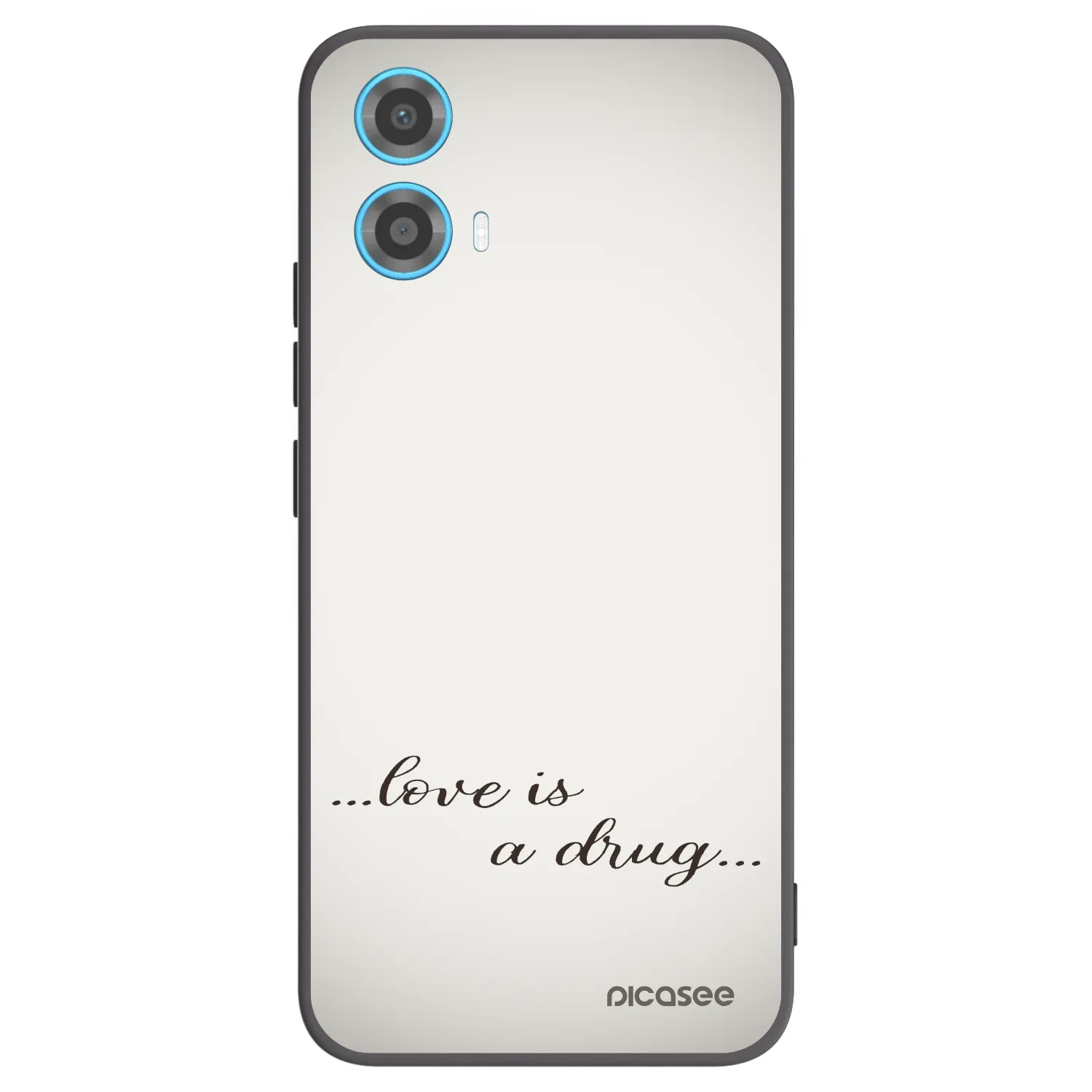 Picasee Μαύρη θήκη σιλικόνης για Motorola Moto G34 5G - Love is a drug