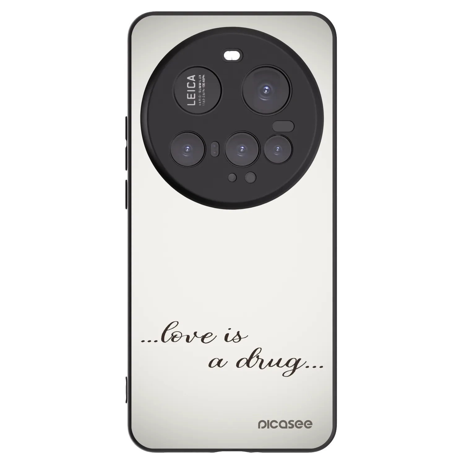 Picasee Μαύρη θήκη σιλικόνης για Xiaomi 15 Ultra - Love is a drug