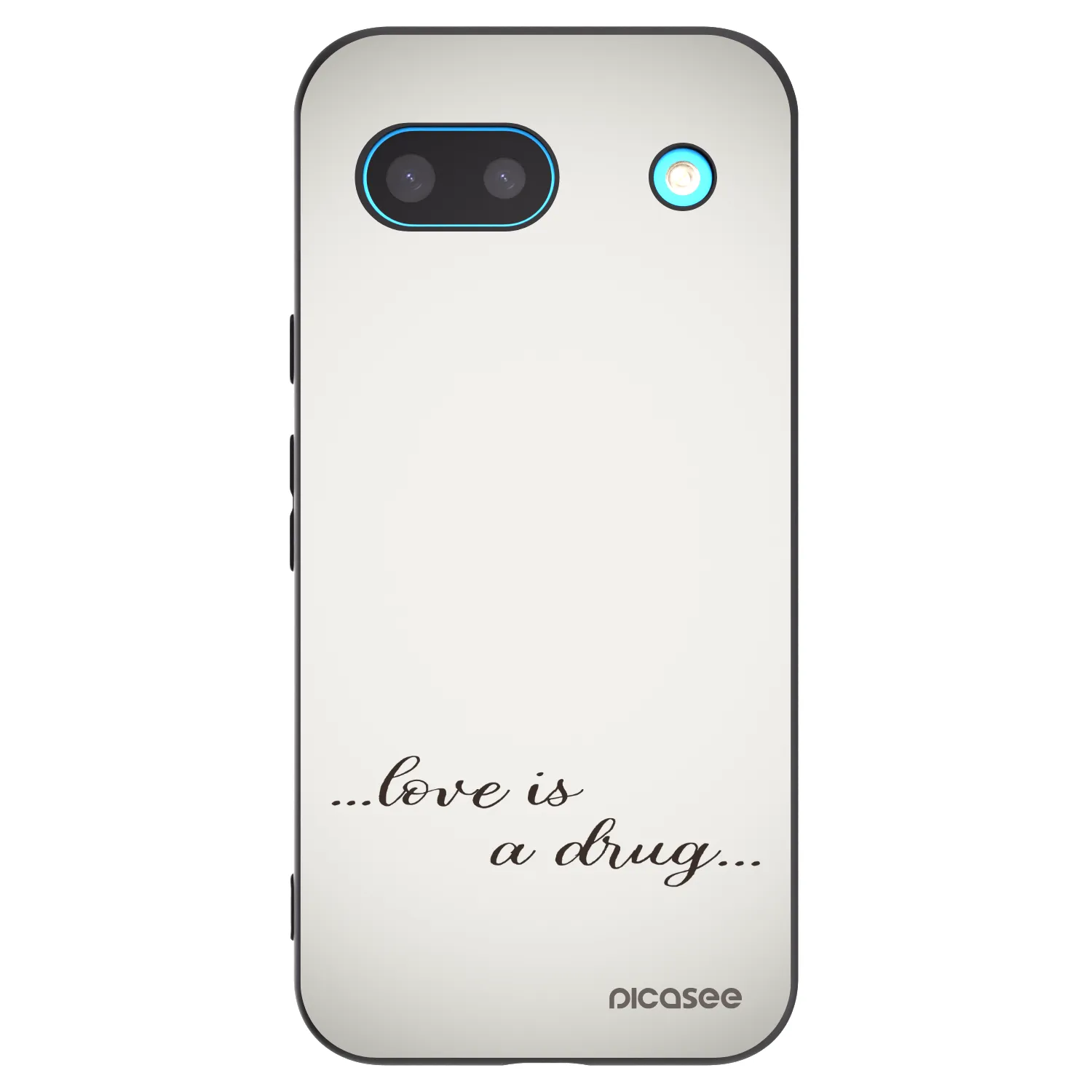 Picasee Μαύρη θήκη σιλικόνης για Google Pixel 8a - Love is a drug