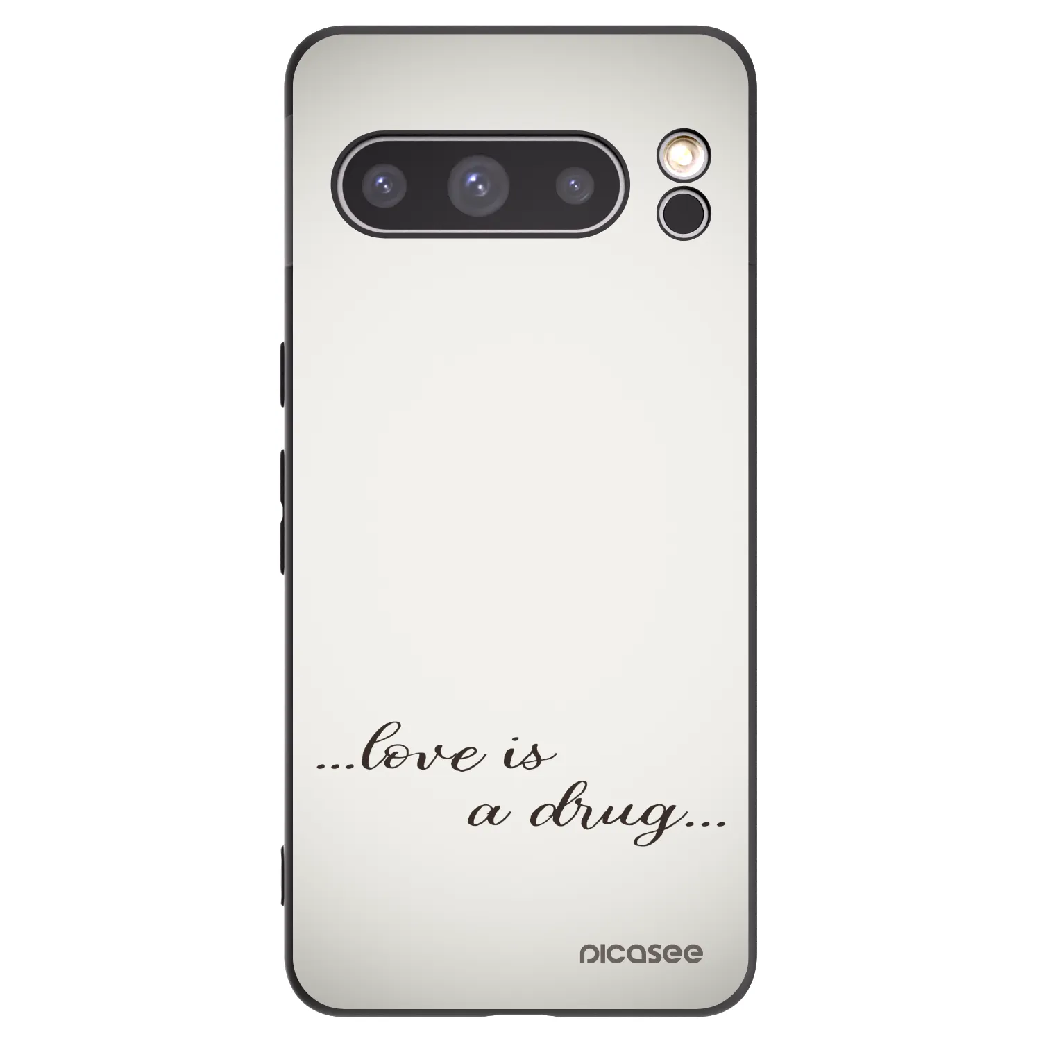 Picasee Μαύρη θήκη σιλικόνης για Google Pixel 8 Pro - Love is a drug