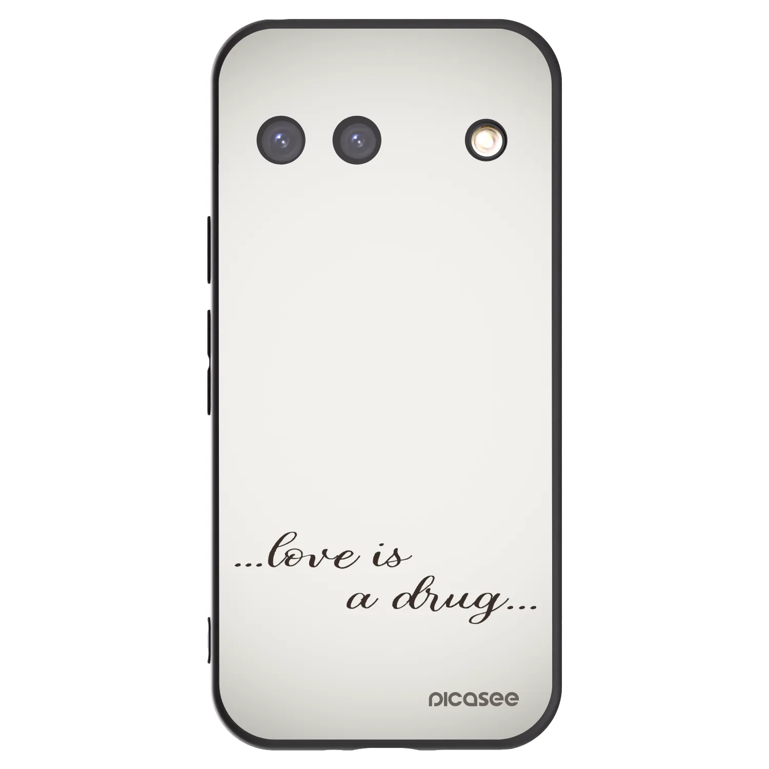 Picasee Μαύρη θήκη σιλικόνης για Google Pixel 9 - Love is a drug