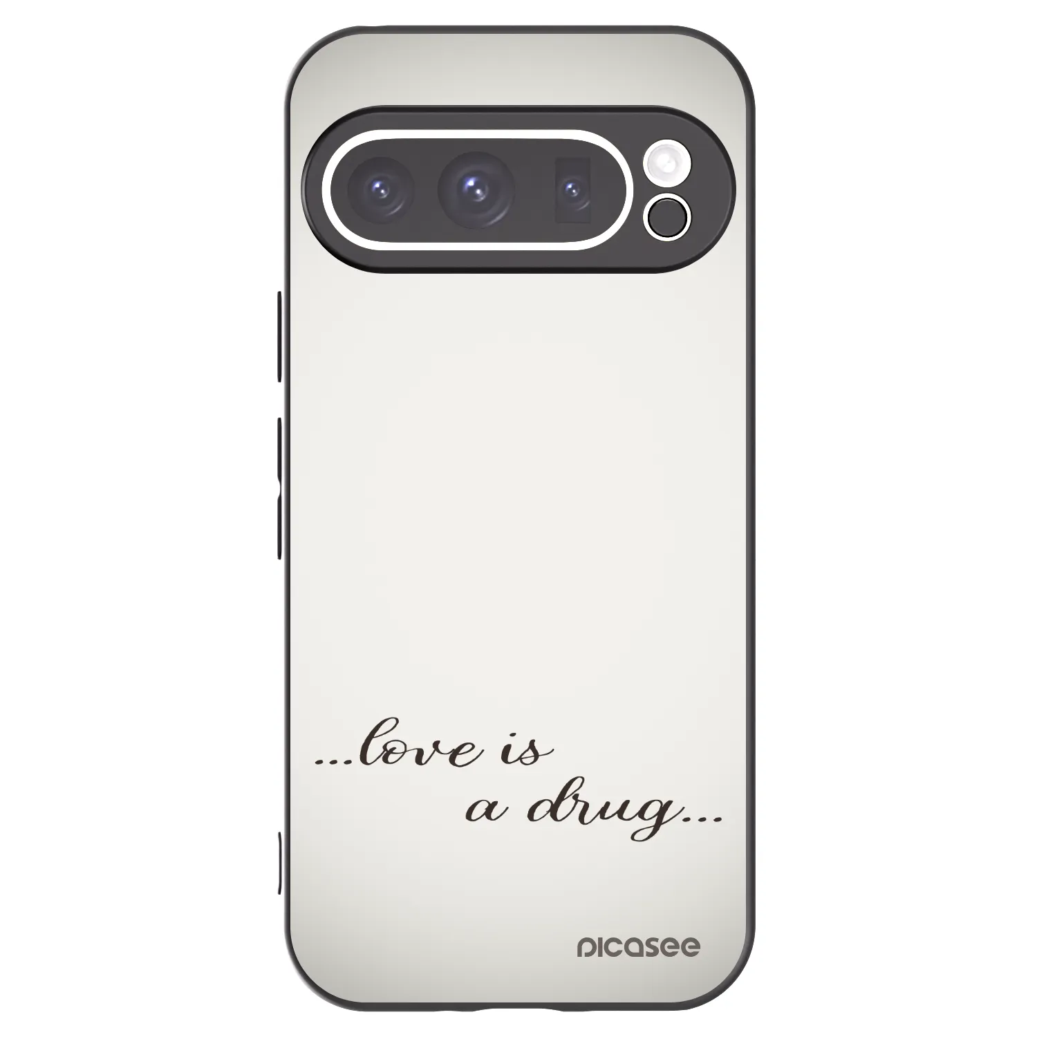 Picasee Μαύρη θήκη σιλικόνης για Google Pixel 9 Pro - Love is a drug