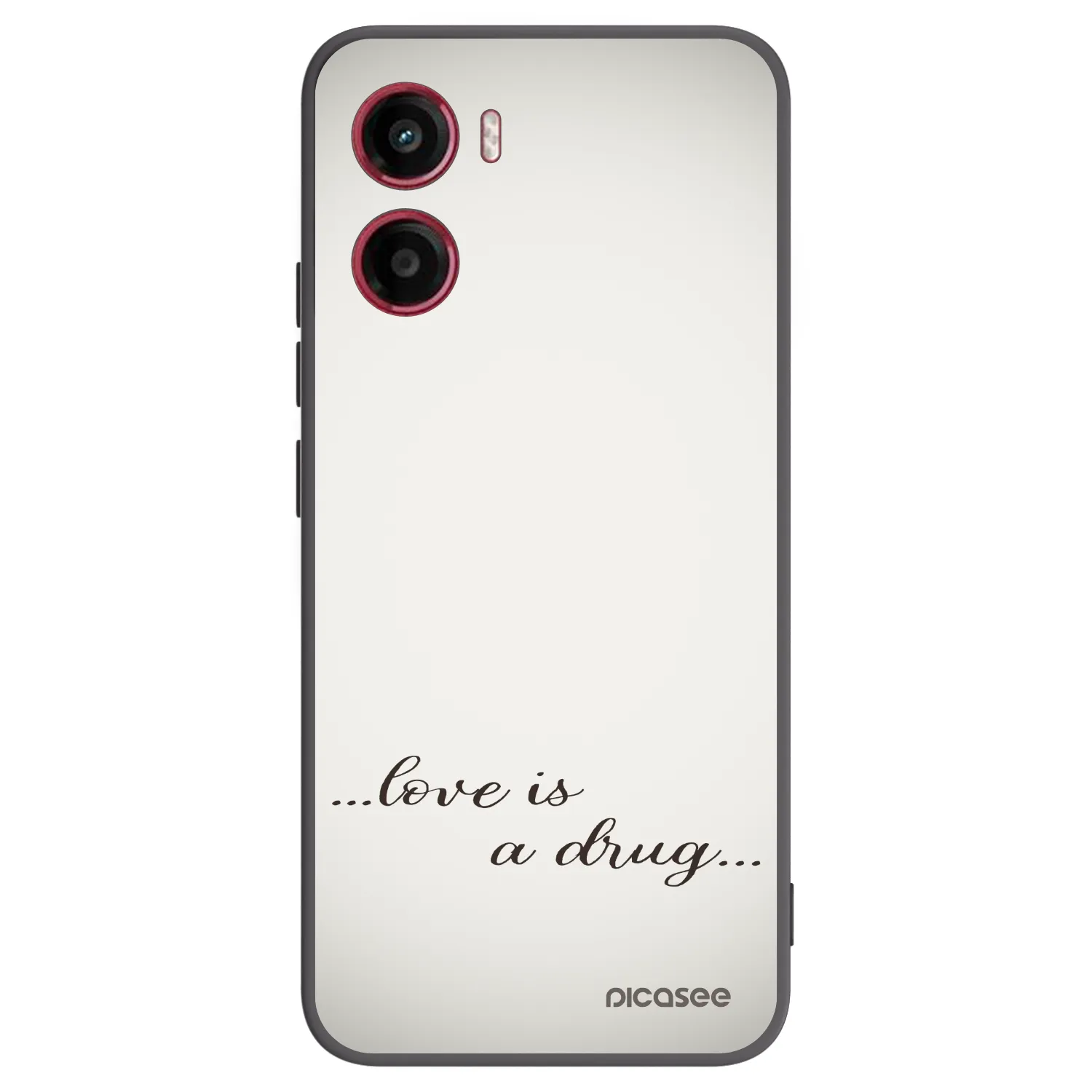 Picasee Μαύρη θήκη σιλικόνης για Motorola Moto G05 - Love is a drug