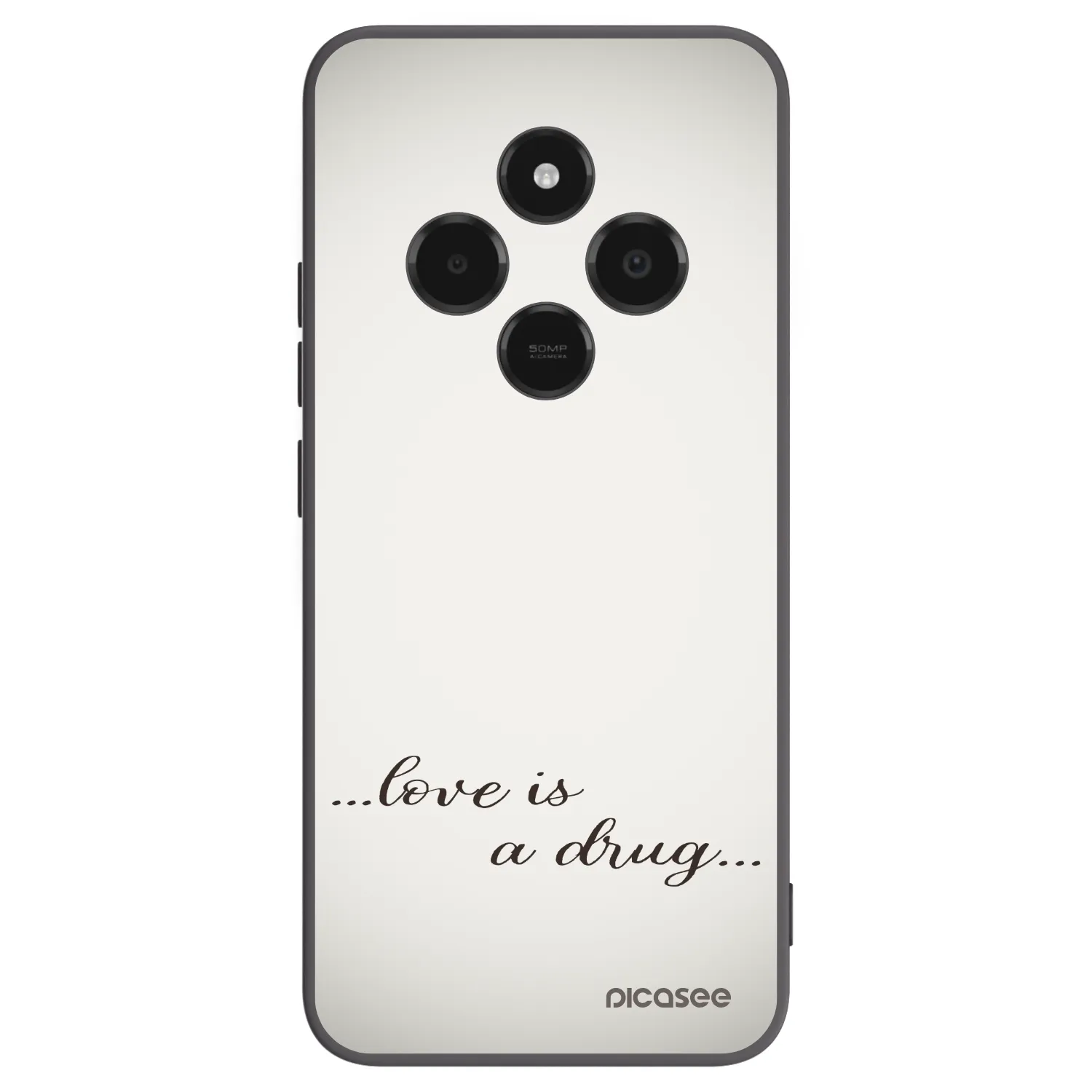Picasee Μαύρη θήκη σιλικόνης για Xiaomi Poco C75 - Love is a drug