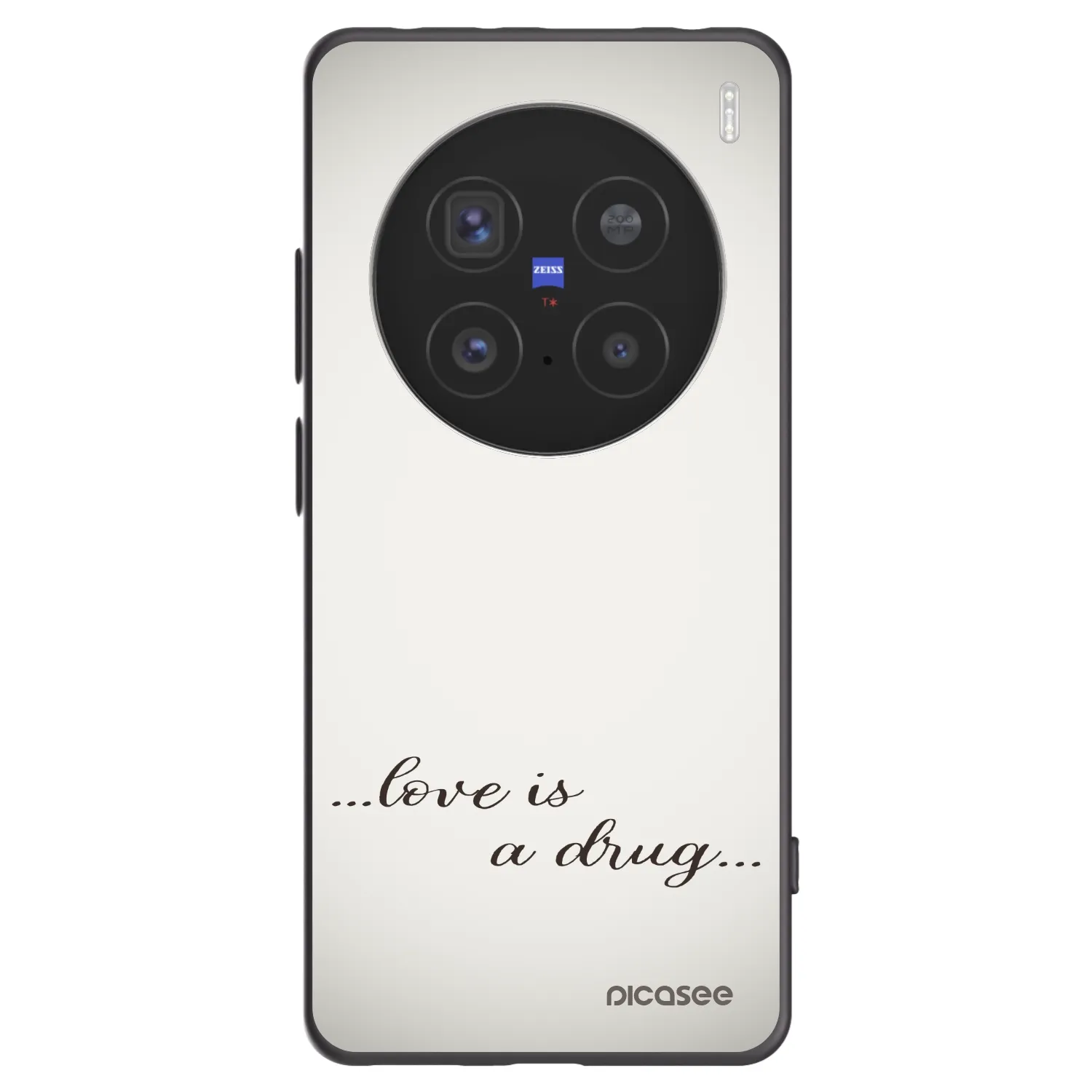 Picasee Μαύρη θήκη σιλικόνης για Vivo X200 Pro - Love is a drug