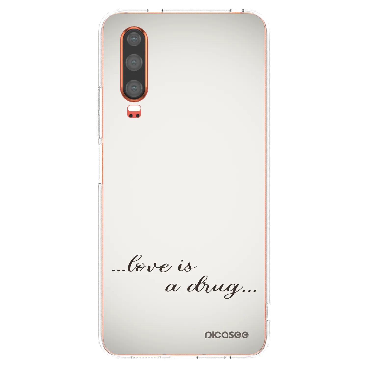 Picasee διαφανής θήκη σιλικόνης Huawei P30 - Love is a drug