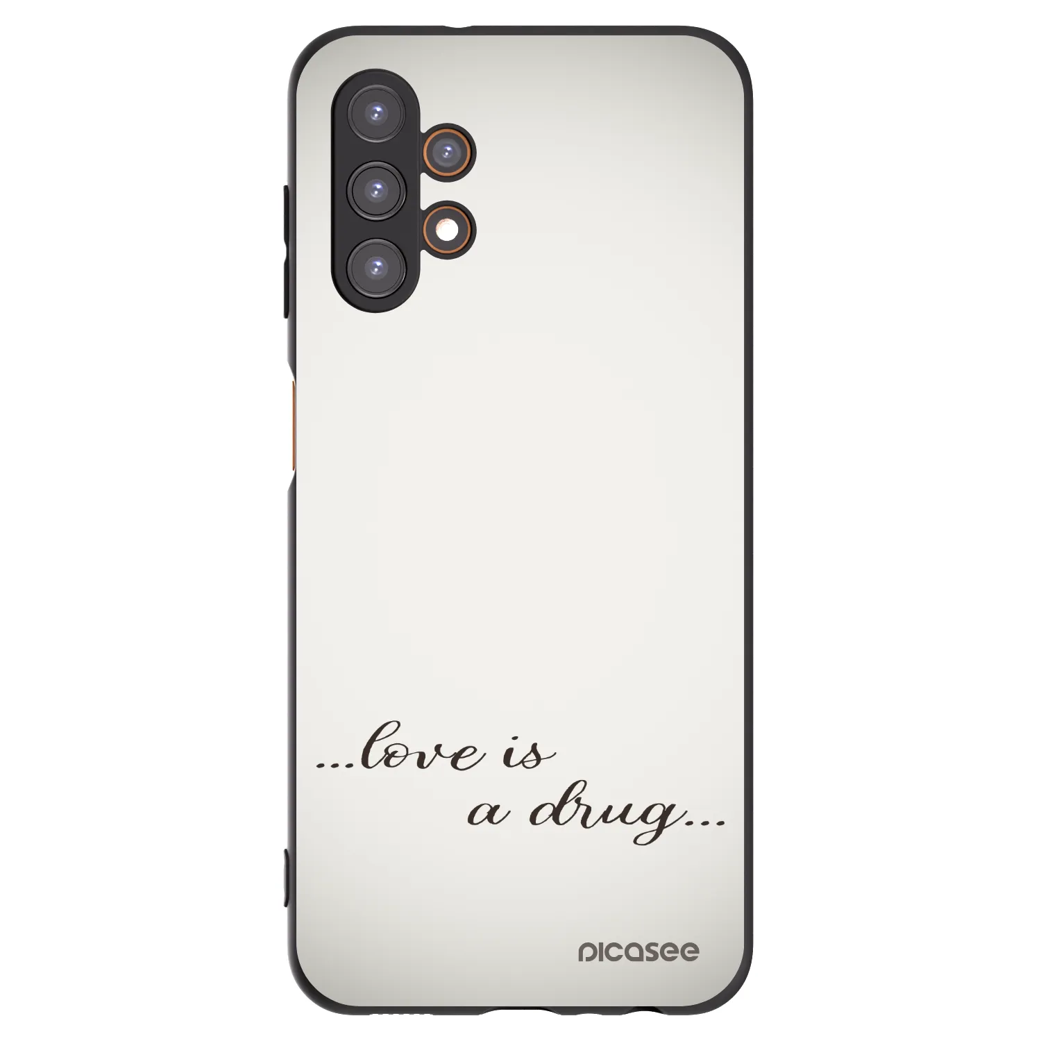 Picasee Μαύρη θήκη σιλικόνης για Samsung Galaxy A13 5G - Love is a drug