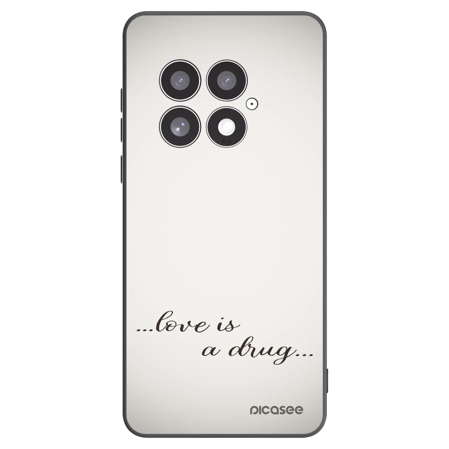 Picasee Μαύρη θήκη σιλικόνης για OnePlus 13 5G - Love is a drug