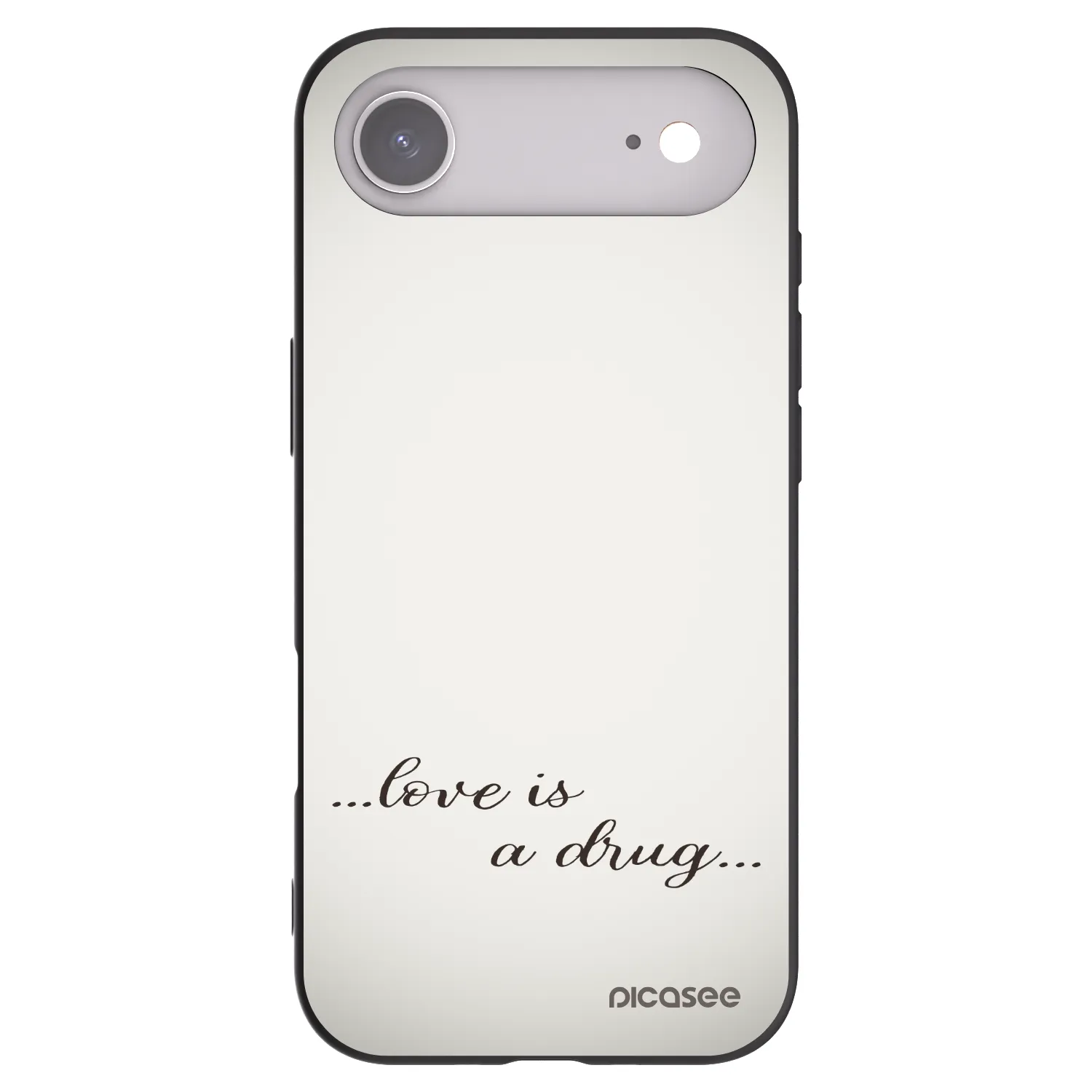 Picasee Μαύρη θήκη σιλικόνης για Apple iPhone Air - Love is a drug