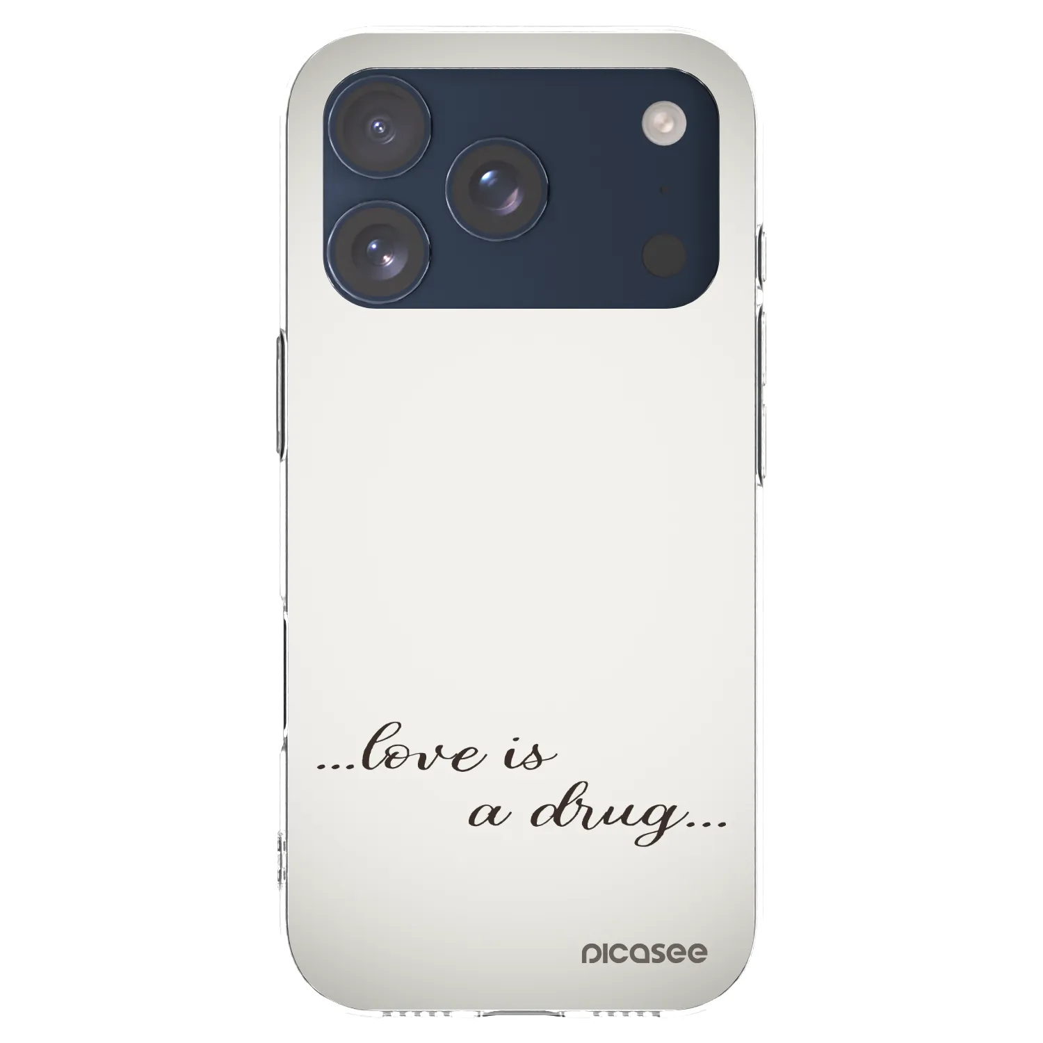 Picasee διαφανής θήκη σιλικόνης Apple iPhone 17 Pro - Love is a drug
