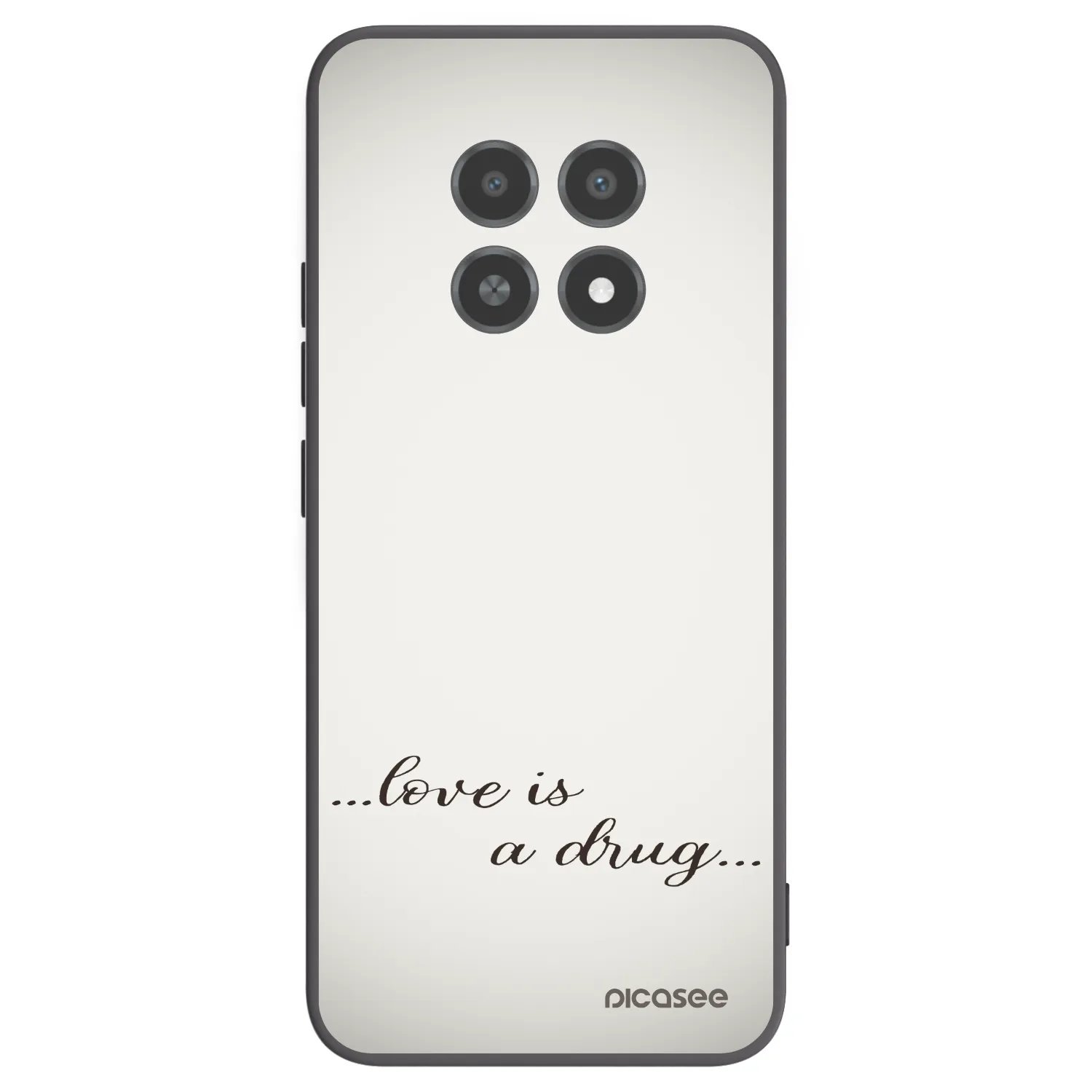 Picasee Μαύρη θήκη σιλικόνης για Realme 12X - Love is a drug