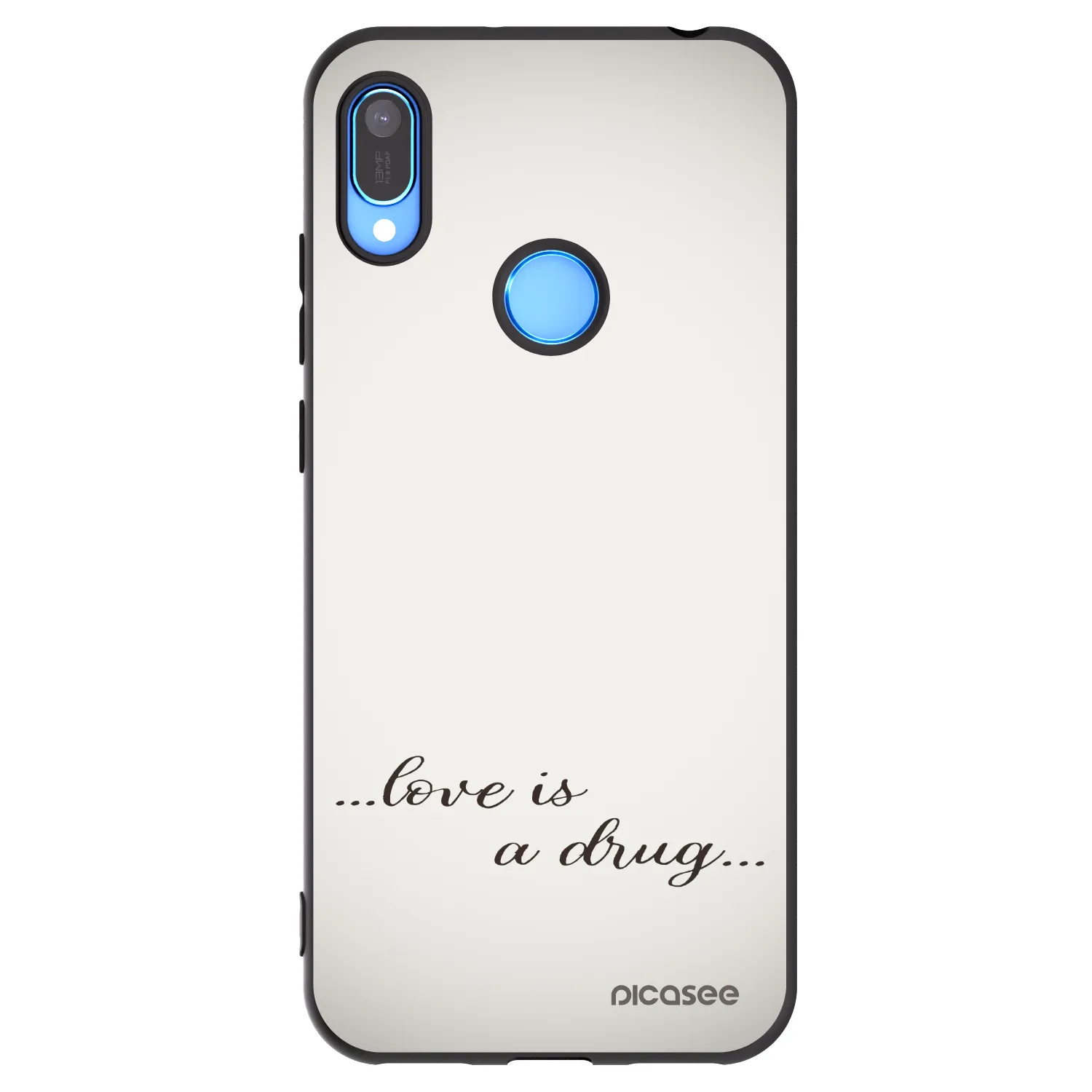 Picasee Μαύρη θήκη σιλικόνης για Huawei Y6 2019 - Love is a drug