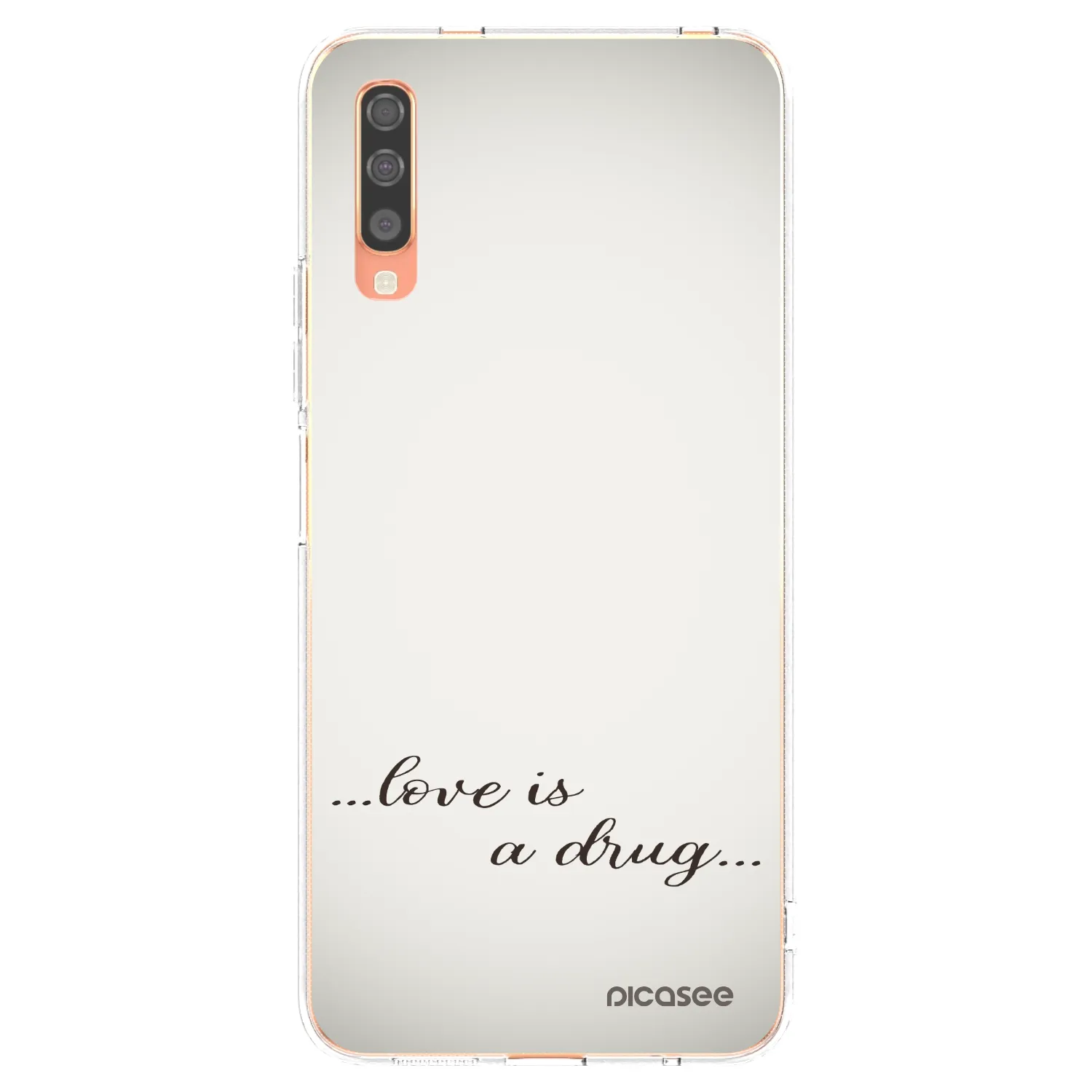 Picasee διαφανής θήκη σιλικόνης Samsung Galaxy A70 A705F - Love is a drug