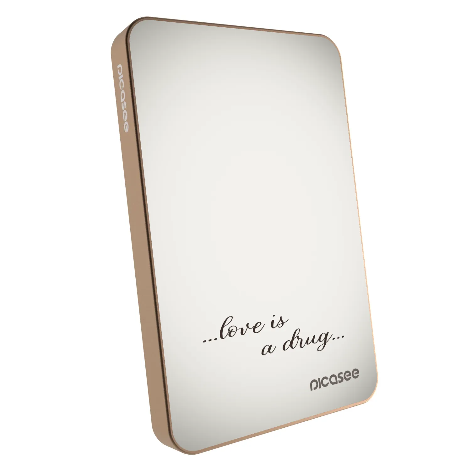 Picasee Powerbank με MagSafe 5 000 mAh Χρυσαφένιος - Love is a drug