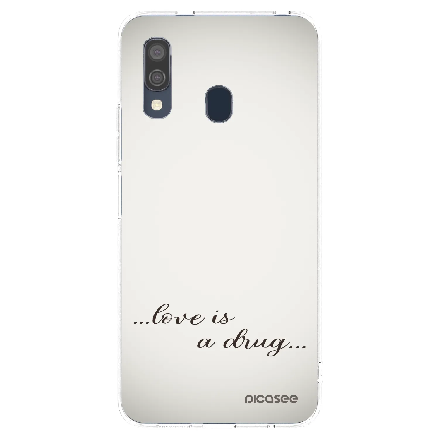 Picasee διαφανής θήκη σιλικόνης Samsung Galaxy A40 A405F - Love is a drug