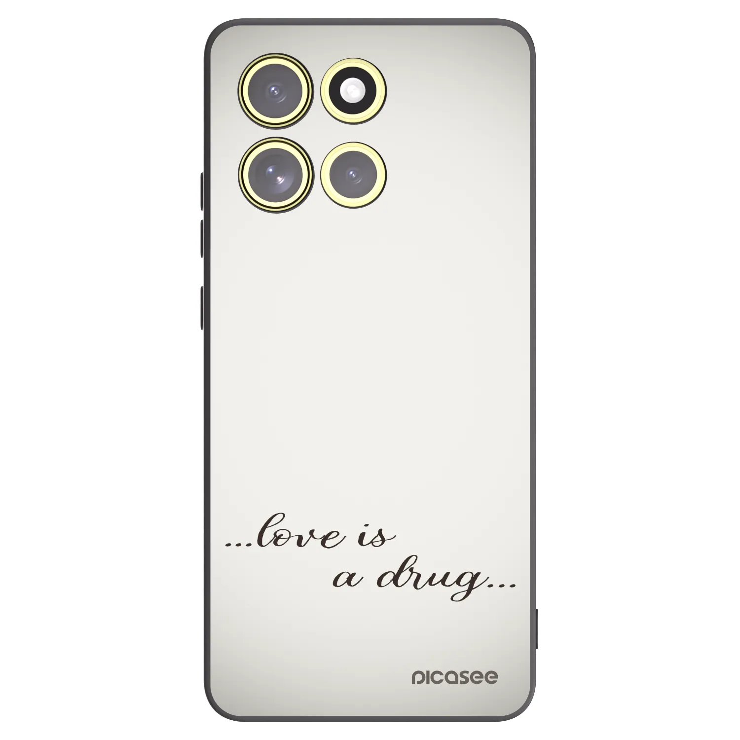 Picasee Μαύρη θήκη σιλικόνης για Motorola Moto G86 5G - Love is a drug