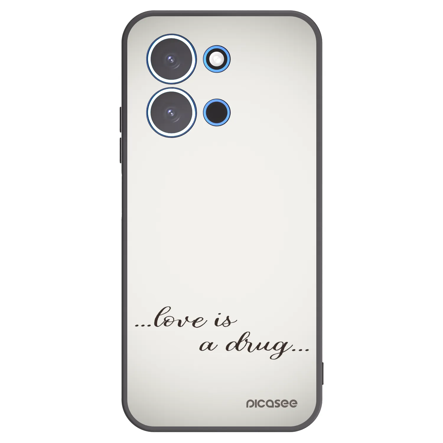 Picasee Μαύρη θήκη σιλικόνης για Xiaomi Redmi 15C 4G - Love is a drug