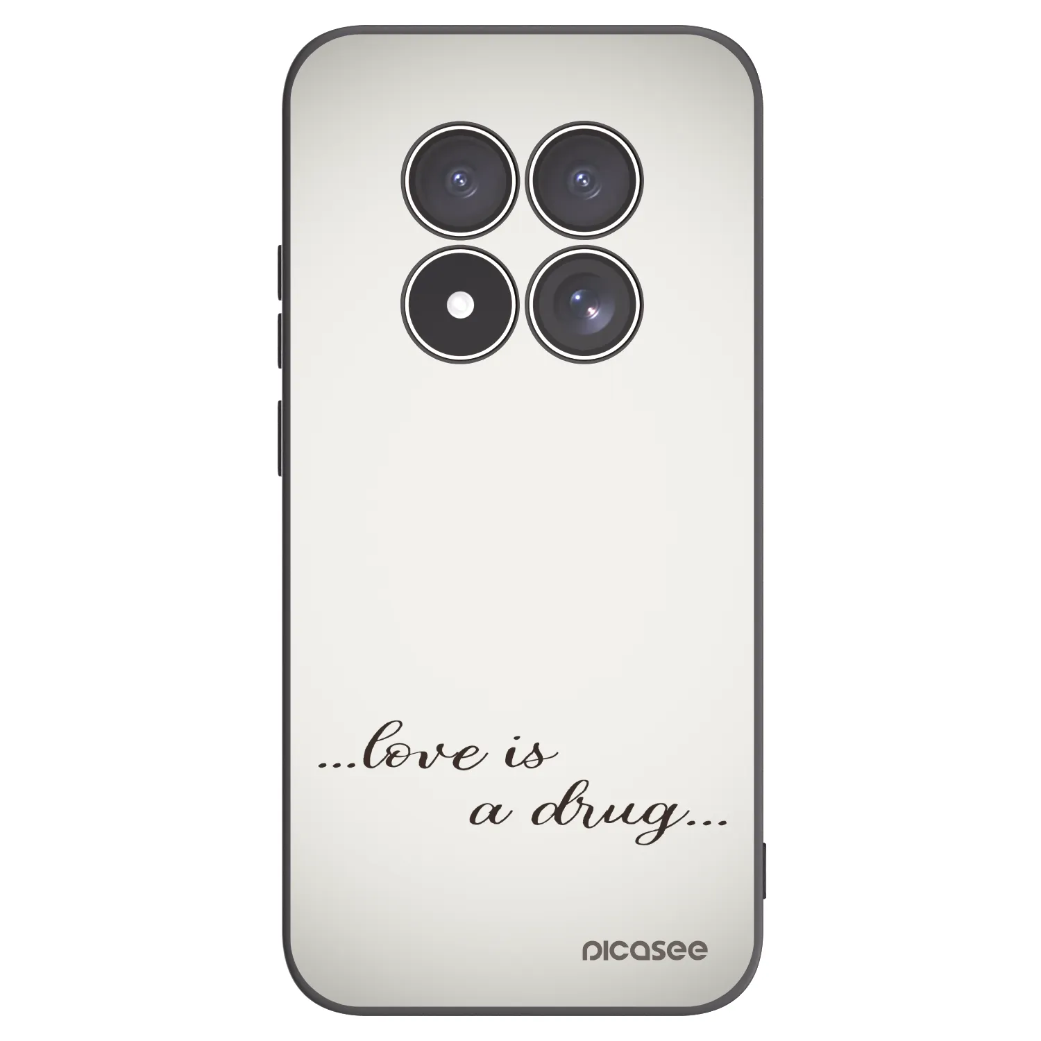 Picasee Μαύρη θήκη σιλικόνης για Xiaomi Redmi Note 15 Pro 4G - Love is a drug