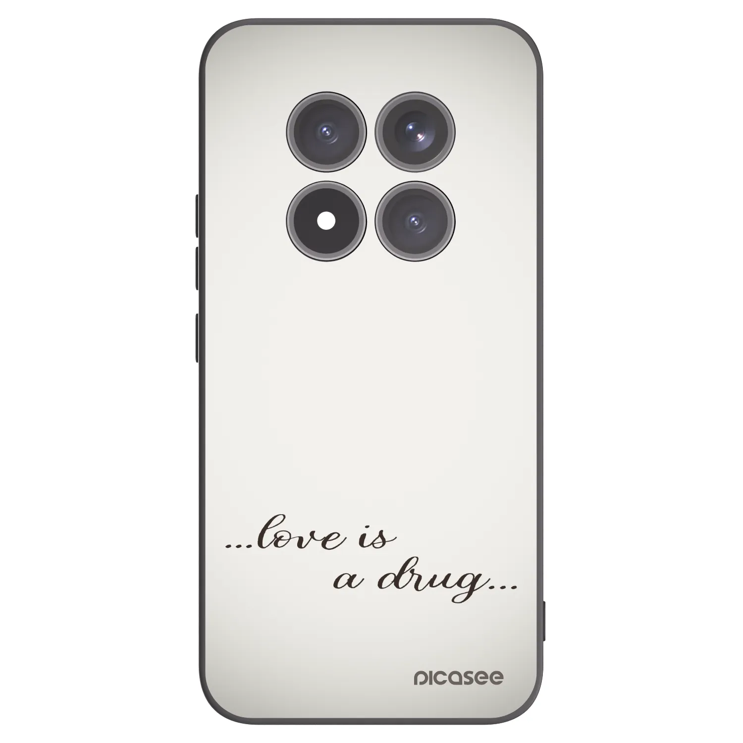 Picasee Μαύρη θήκη σιλικόνης για Xiaomi Redmi Note 15 Pro+ - Love is a drug