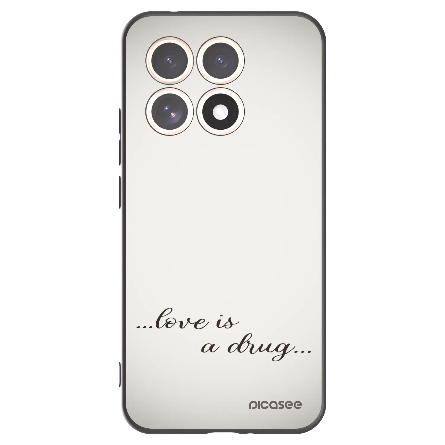 Picasee Μαύρη θήκη σιλικόνης για Xiaomi 15T - Love is a drug