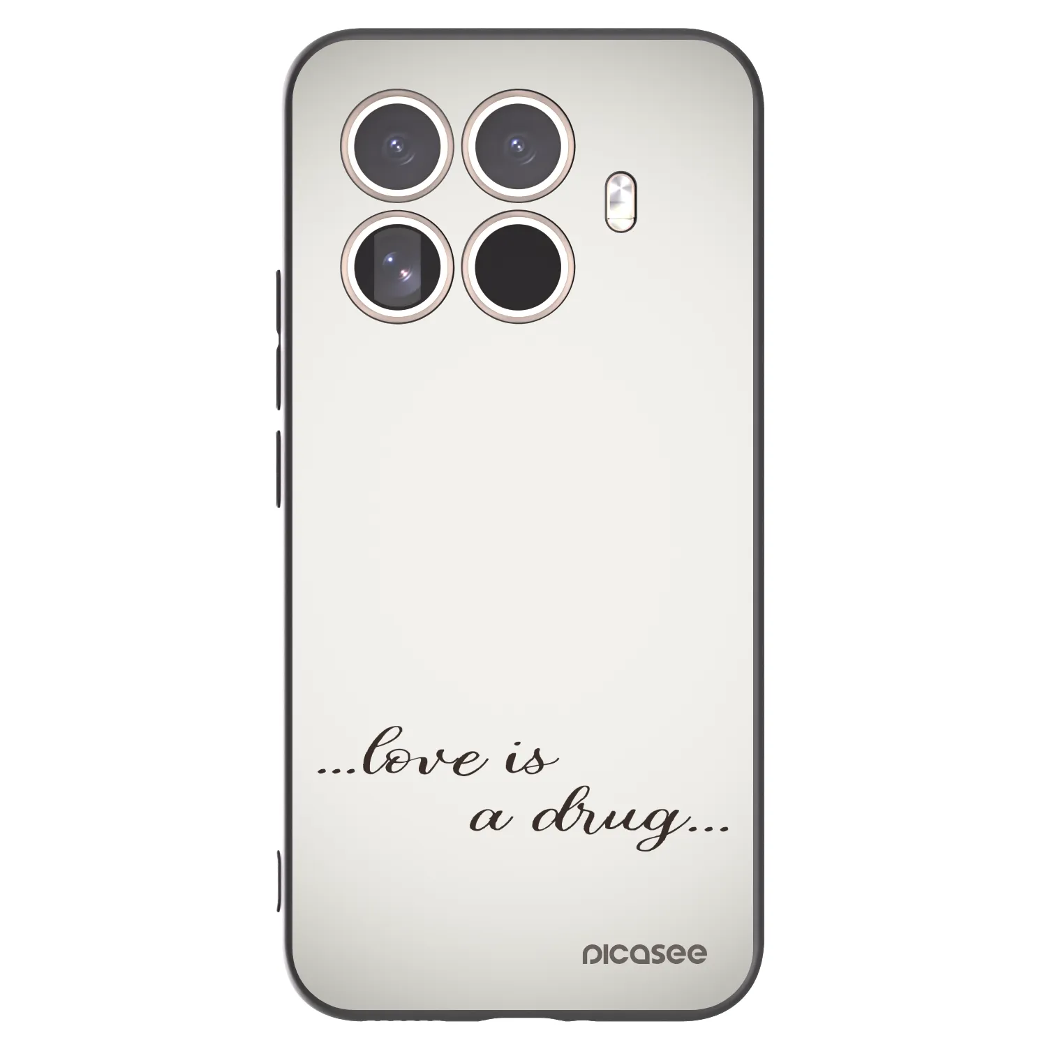 Picasee Μαύρη θήκη σιλικόνης για Xiaomi 15T Pro - Love is a drug