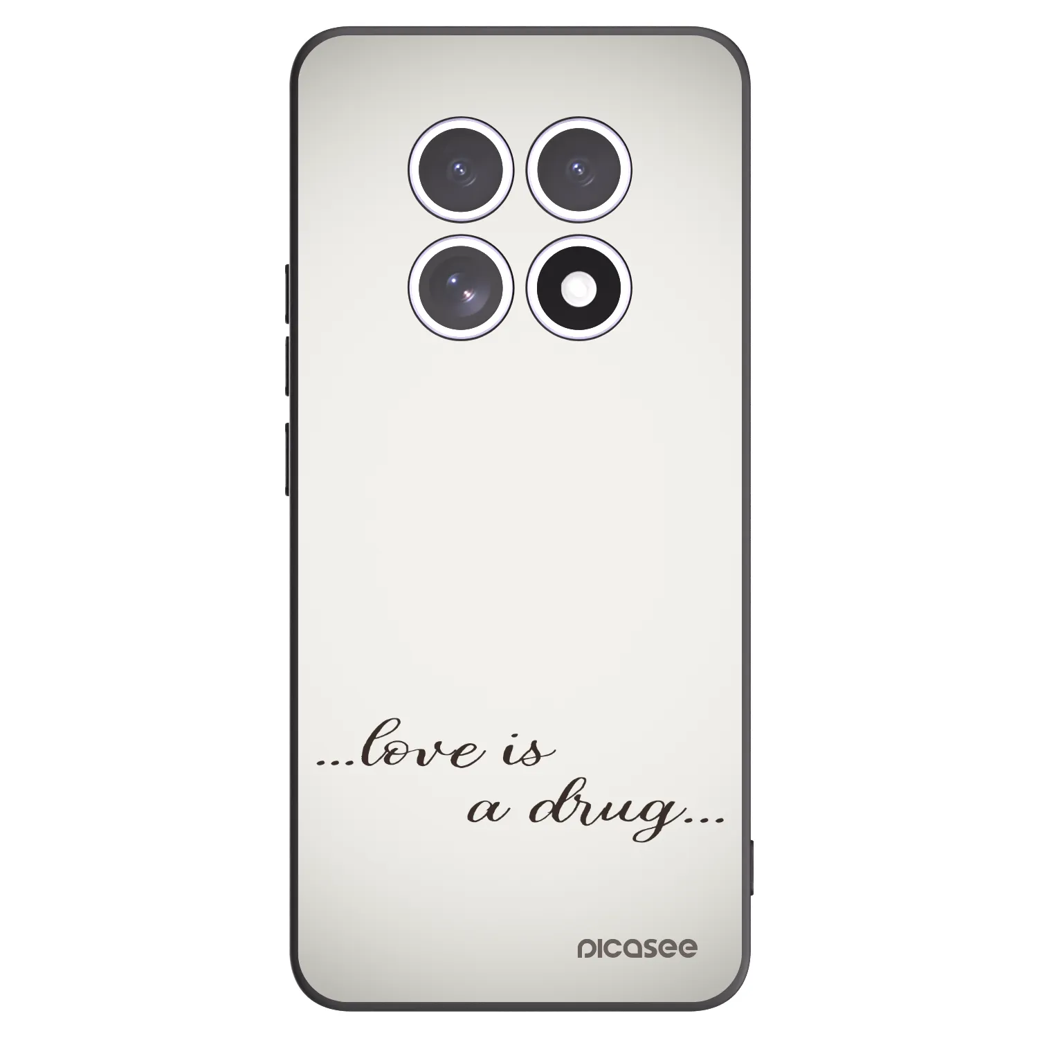 Picasee Μαύρη θήκη σιλικόνης για Xiaomi Redmi Note 15 - Love is a drug