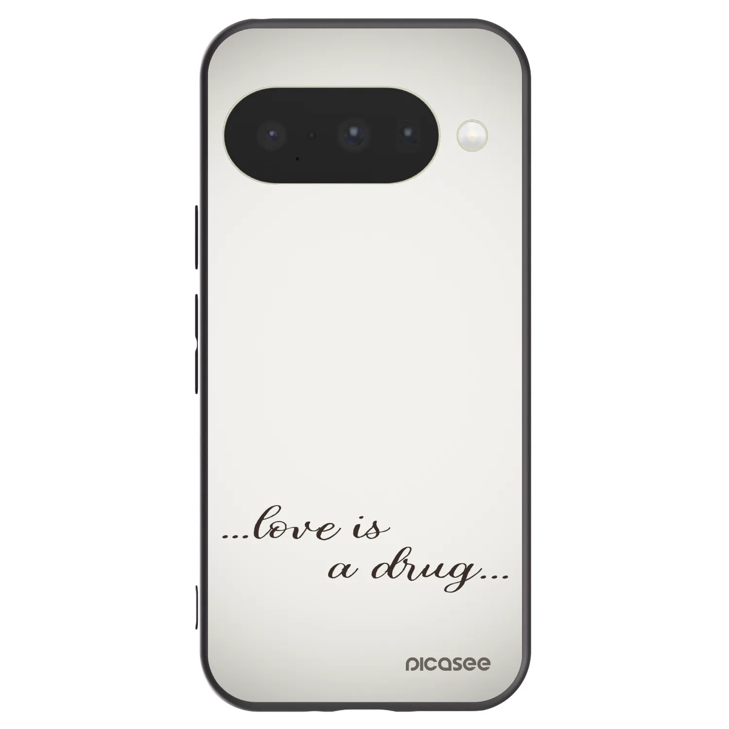 Picasee Μαύρη θήκη σιλικόνης για Google Pixel 10 - Love is a drug