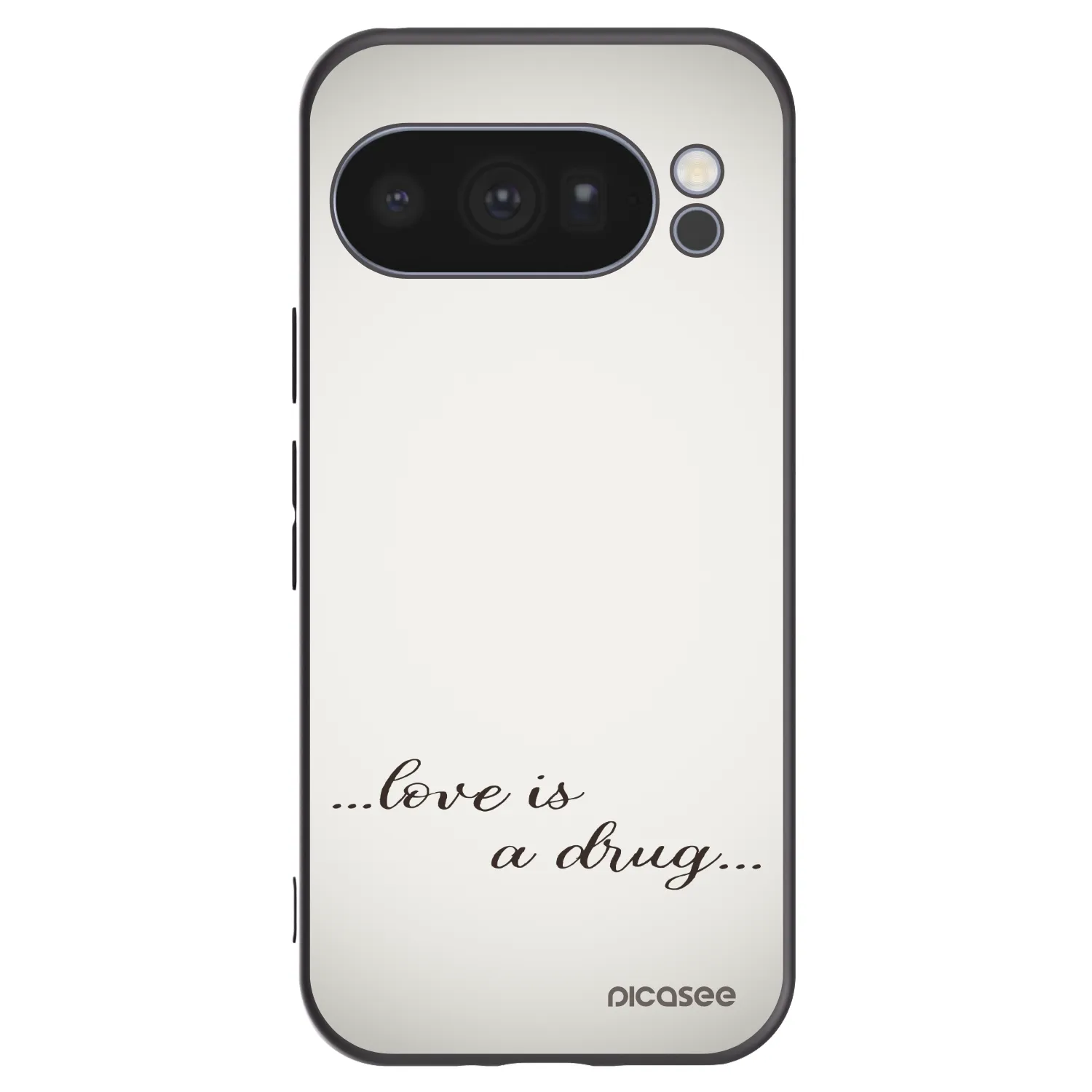 Picasee Μαύρη θήκη σιλικόνης για Google Pixel 10 Pro - Love is a drug