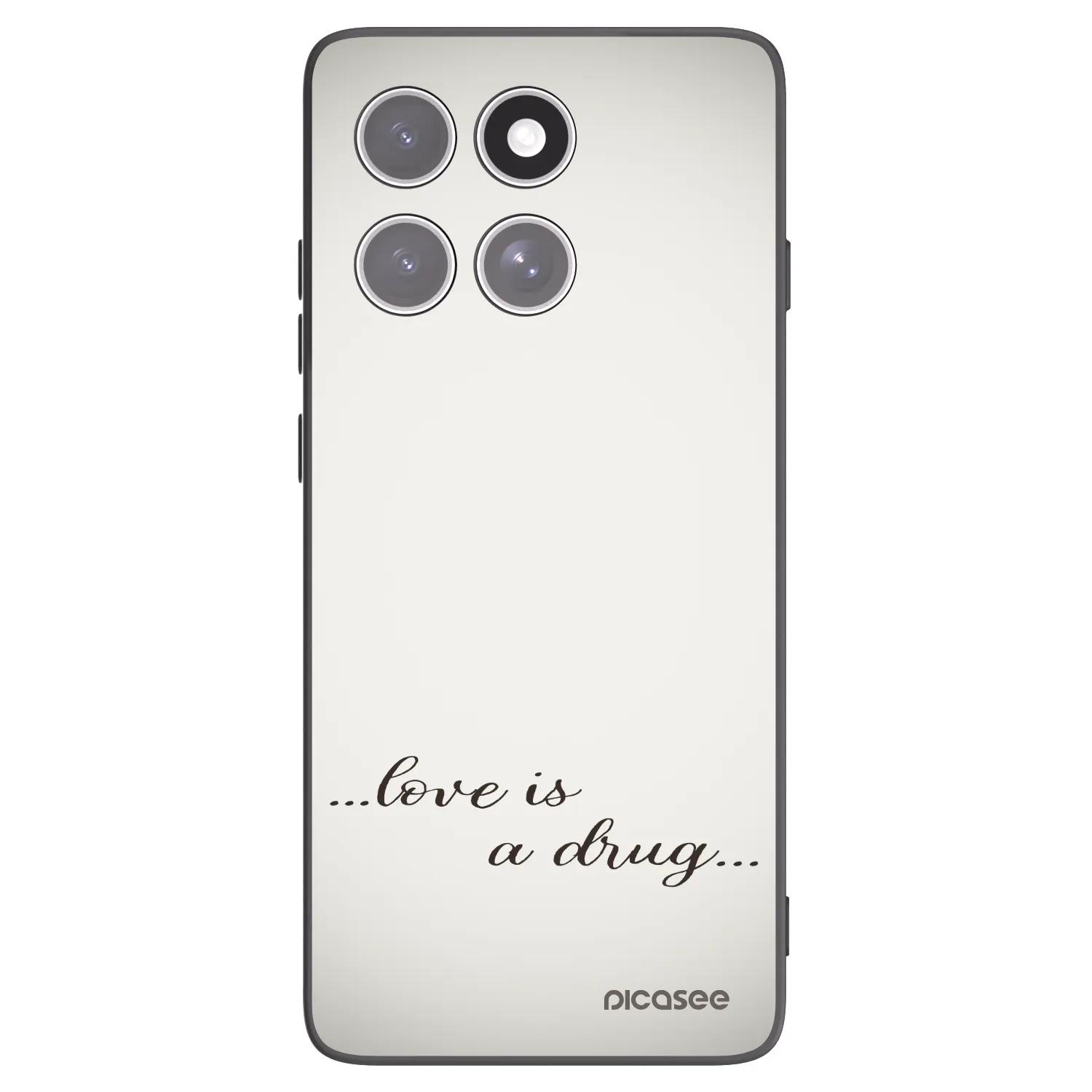 Picasee Μαύρη θήκη σιλικόνης για Motorola Edge 60 Fusion - Love is a drug