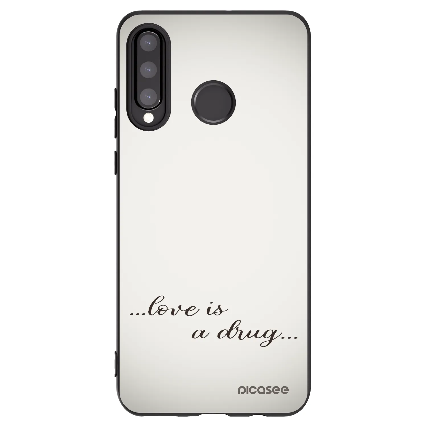 Picasee Μαύρη θήκη σιλικόνης για Huawei P30 Lite - Love is a drug