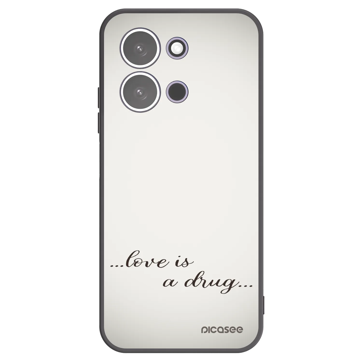 Picasee Μαύρη θήκη σιλικόνης για Xiaomi Redmi 15C 5G - Love is a drug