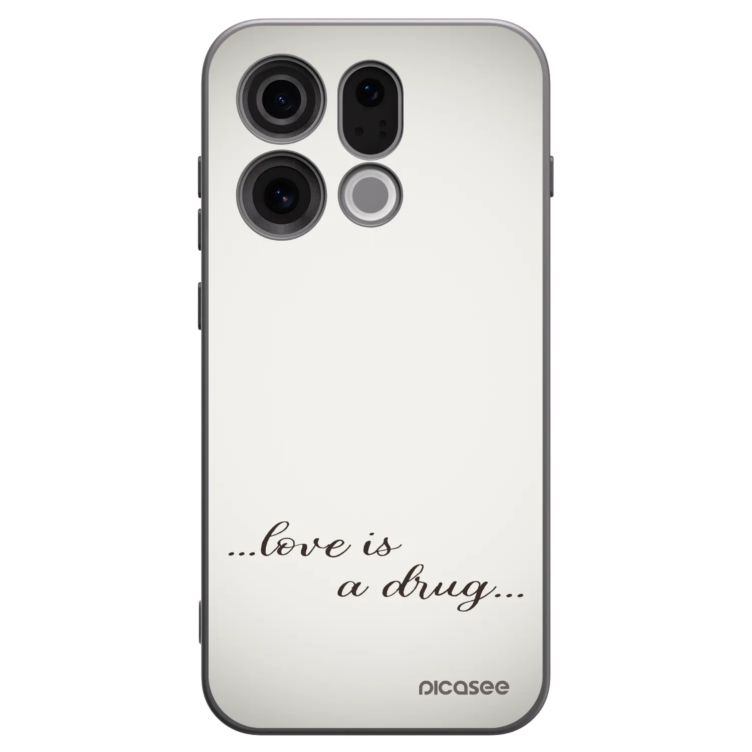 Picasee Μαύρη θήκη σιλικόνης για OPPO Find X9 - Love is a drug