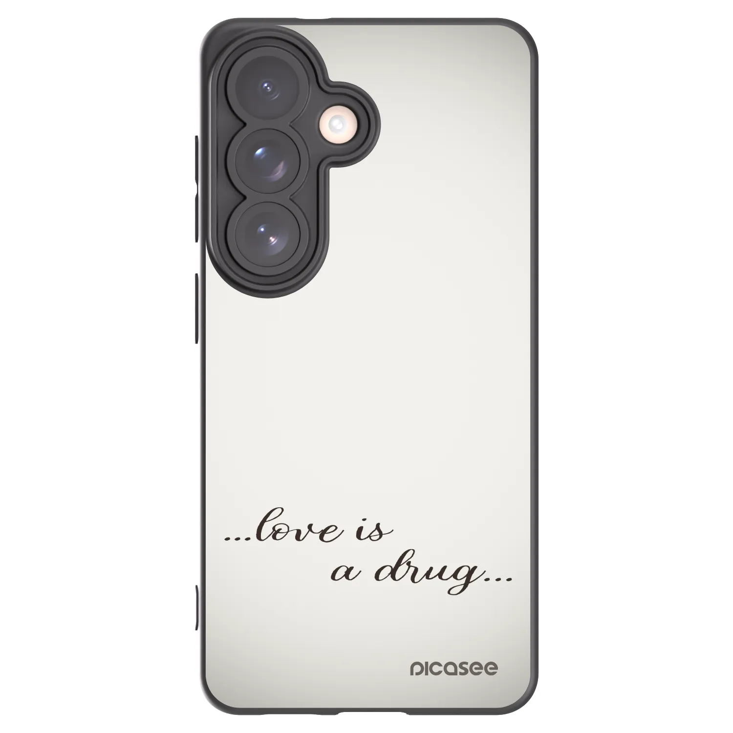 Picasee Μαύρη θήκη σιλικόνης για Samsung Galaxy S26 - Love is a drug