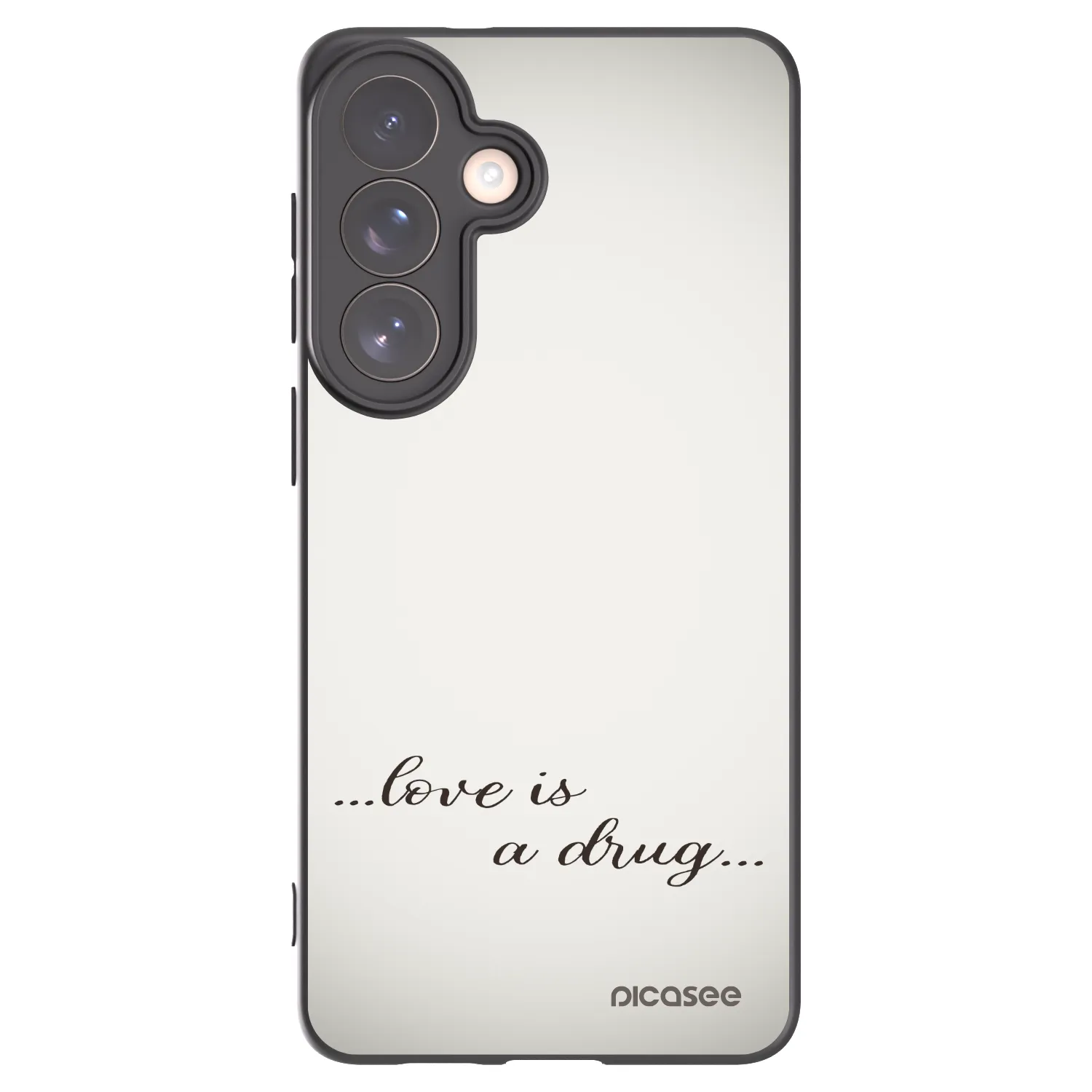 Picasee Μαύρη θήκη σιλικόνης για Samsung Galaxy S26+ - Love is a drug
