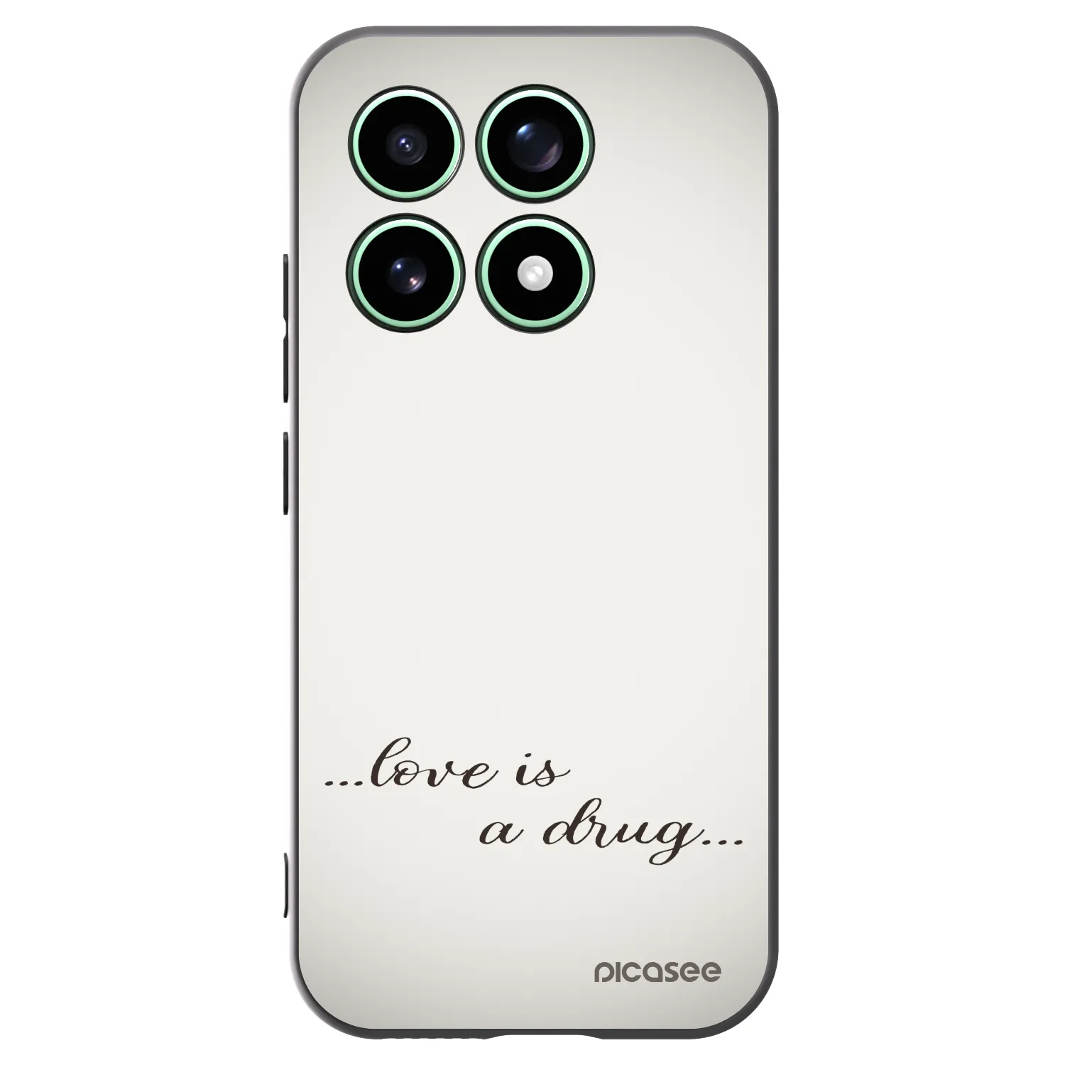 Picasee Μαύρη θήκη σιλικόνης για Xiaomi 17 - Love is a drug