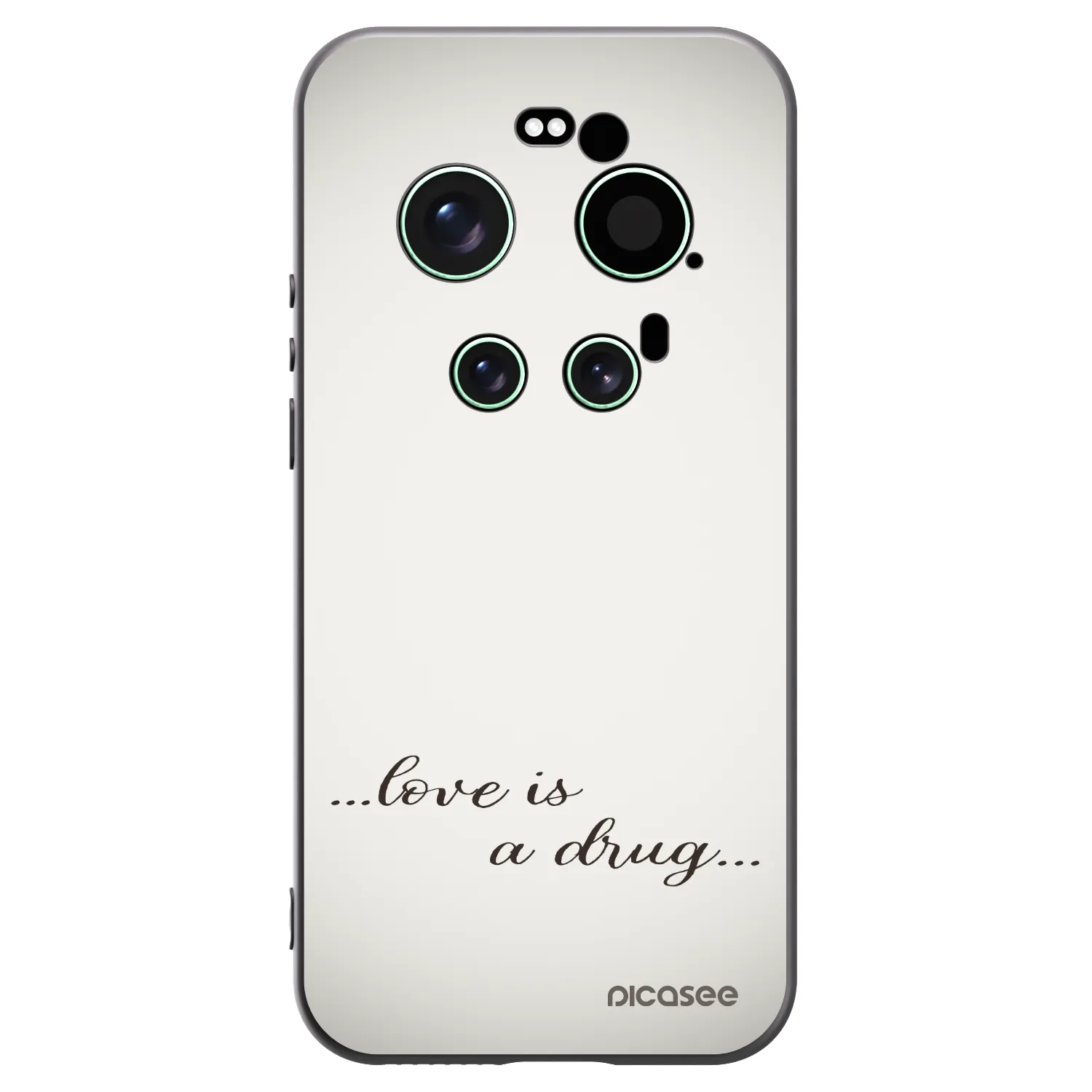 Picasee Μαύρη θήκη σιλικόνης για Xiaomi 17 Ultra - Love is a drug