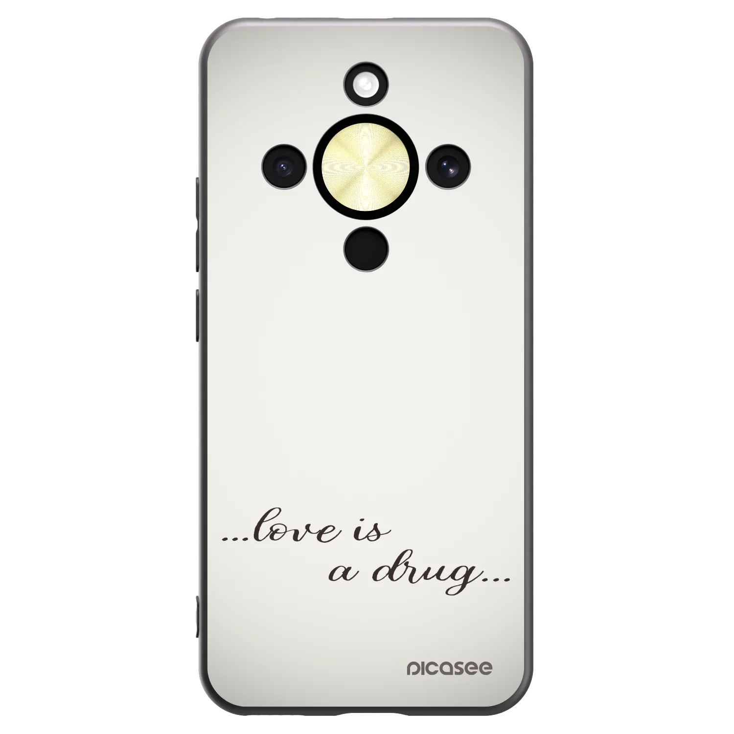 Picasee Μαύρη θήκη σιλικόνης για Honor Magic8 Lite 5G - Love is a drug