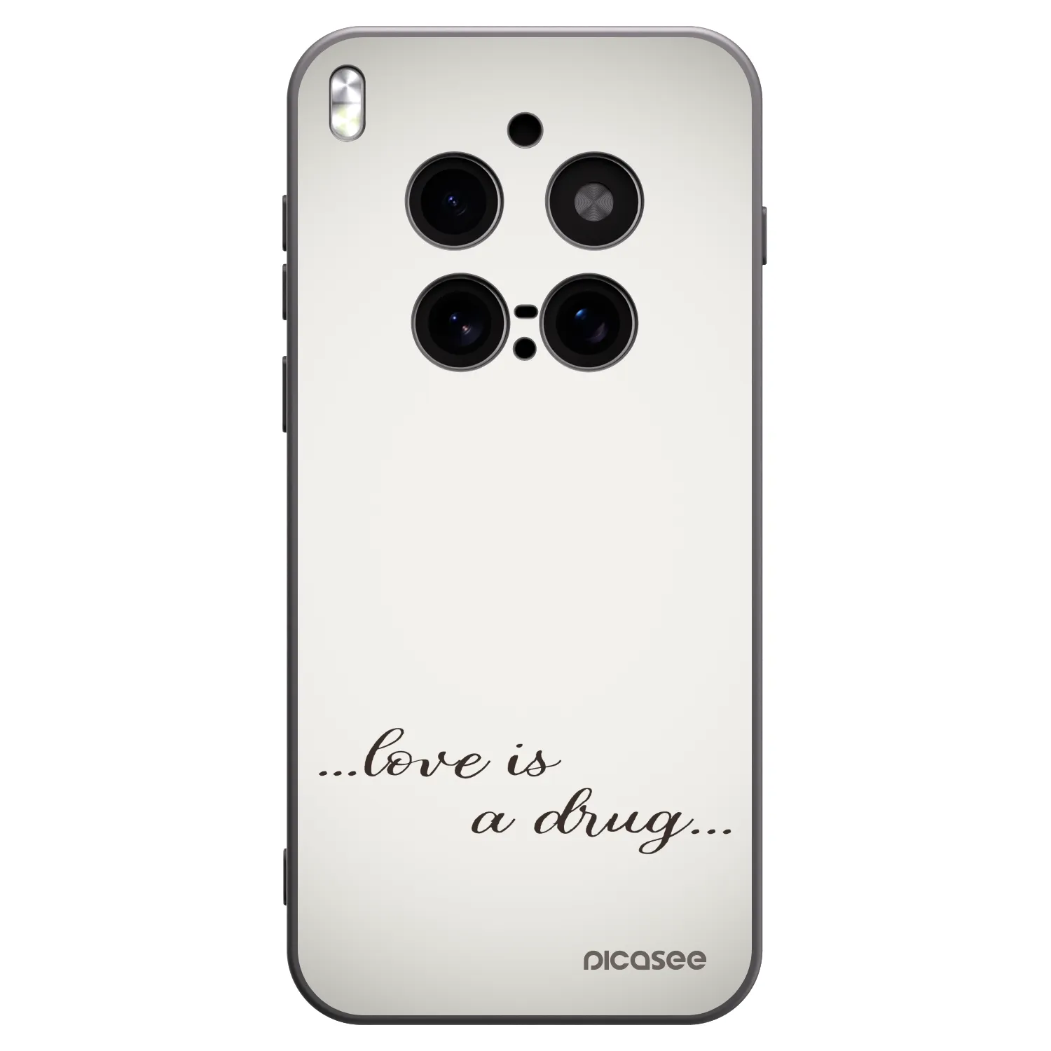 Picasee Μαύρη θήκη σιλικόνης για Vivo X300 Pro - Love is a drug