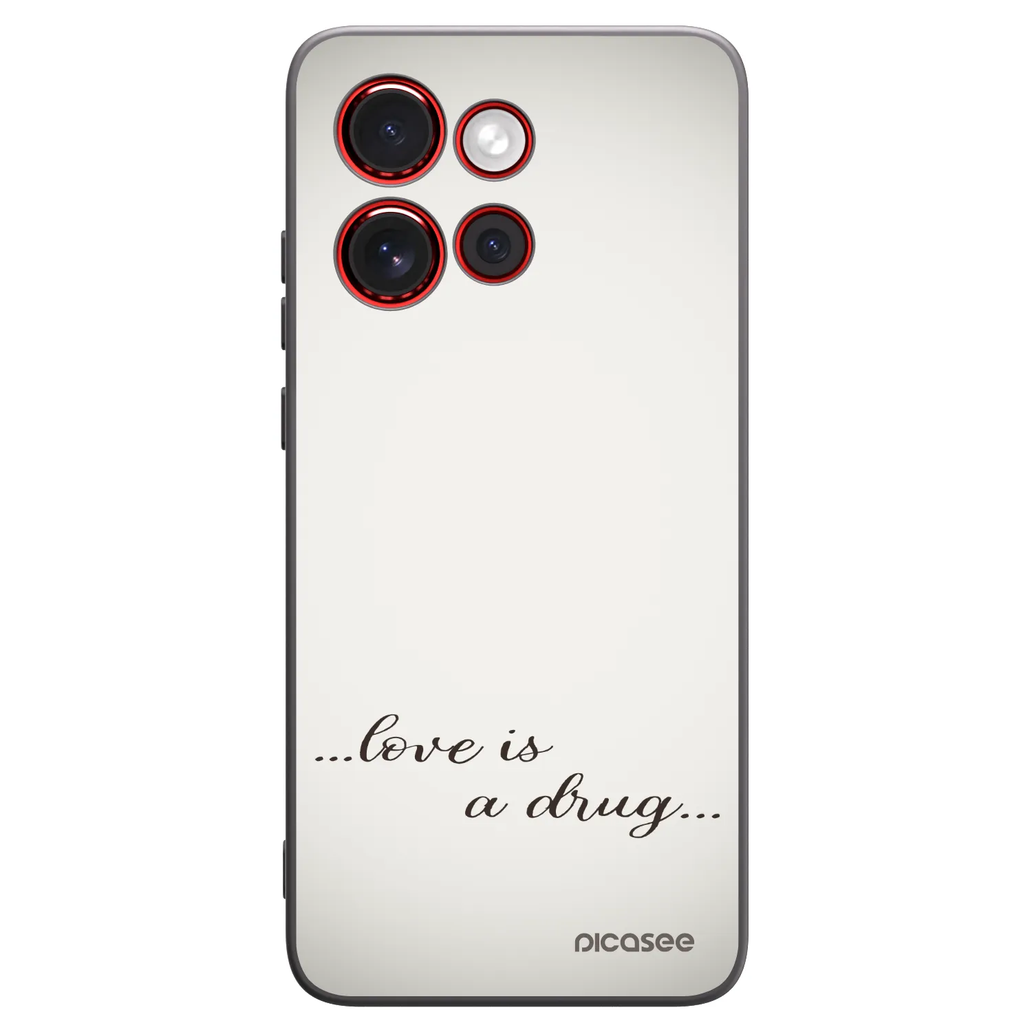 Picasee Μαύρη θήκη σιλικόνης για Motorola Edge 60 Neo 5G - Love is a drug