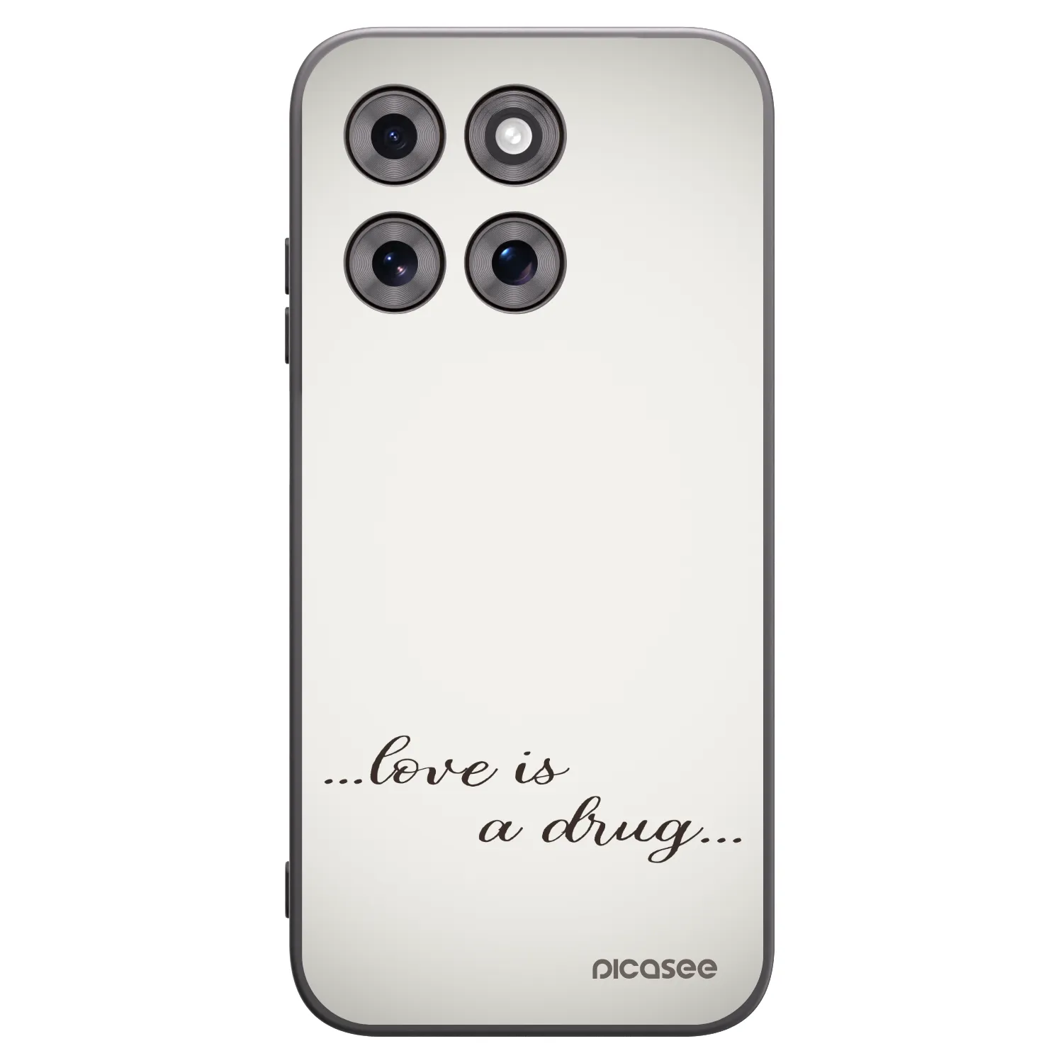 Picasee Μαύρη θήκη σιλικόνης για Motorola Moto G77 - Love is a drug