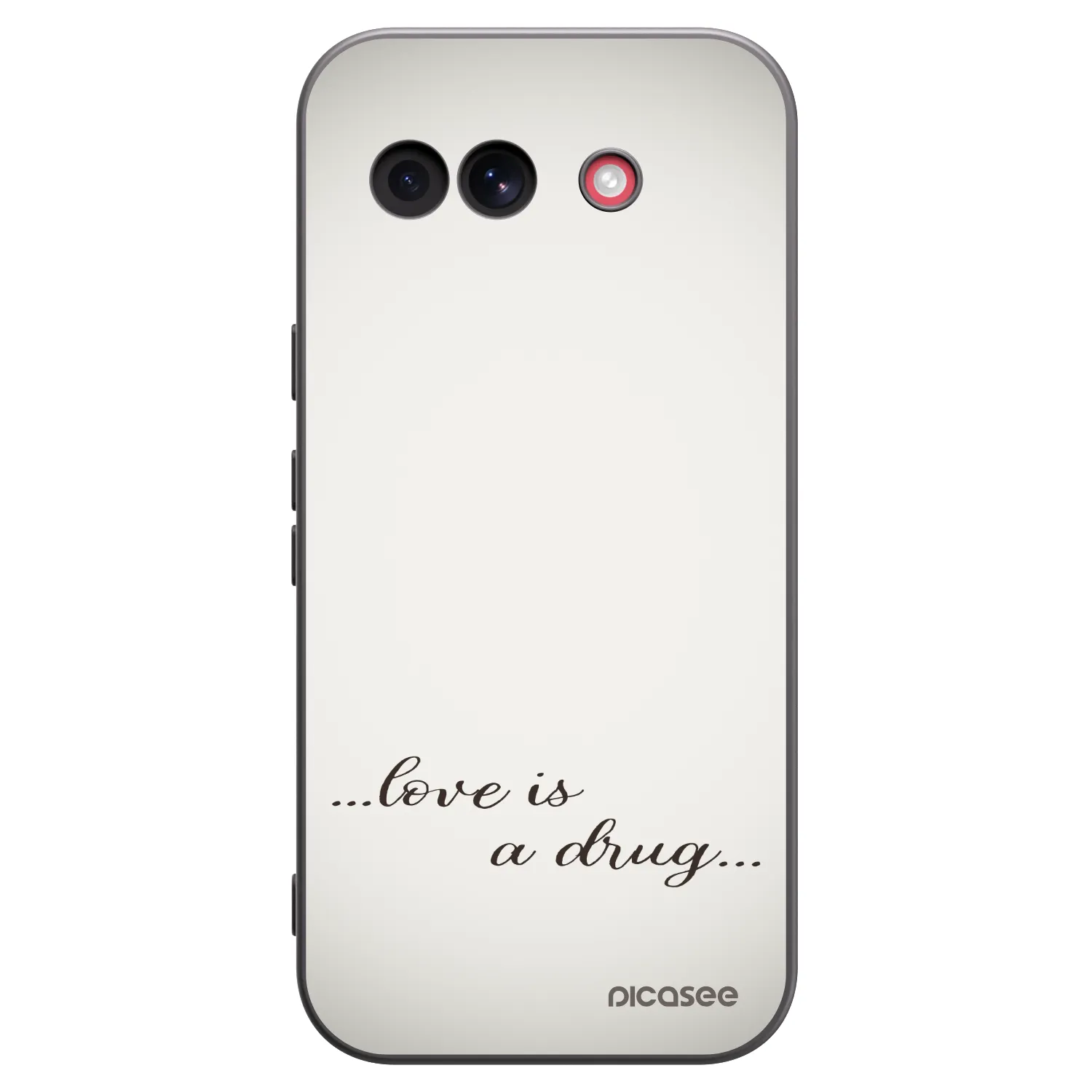 Picasee Μαύρη θήκη σιλικόνης για Google Pixel 10a - Love is a drug