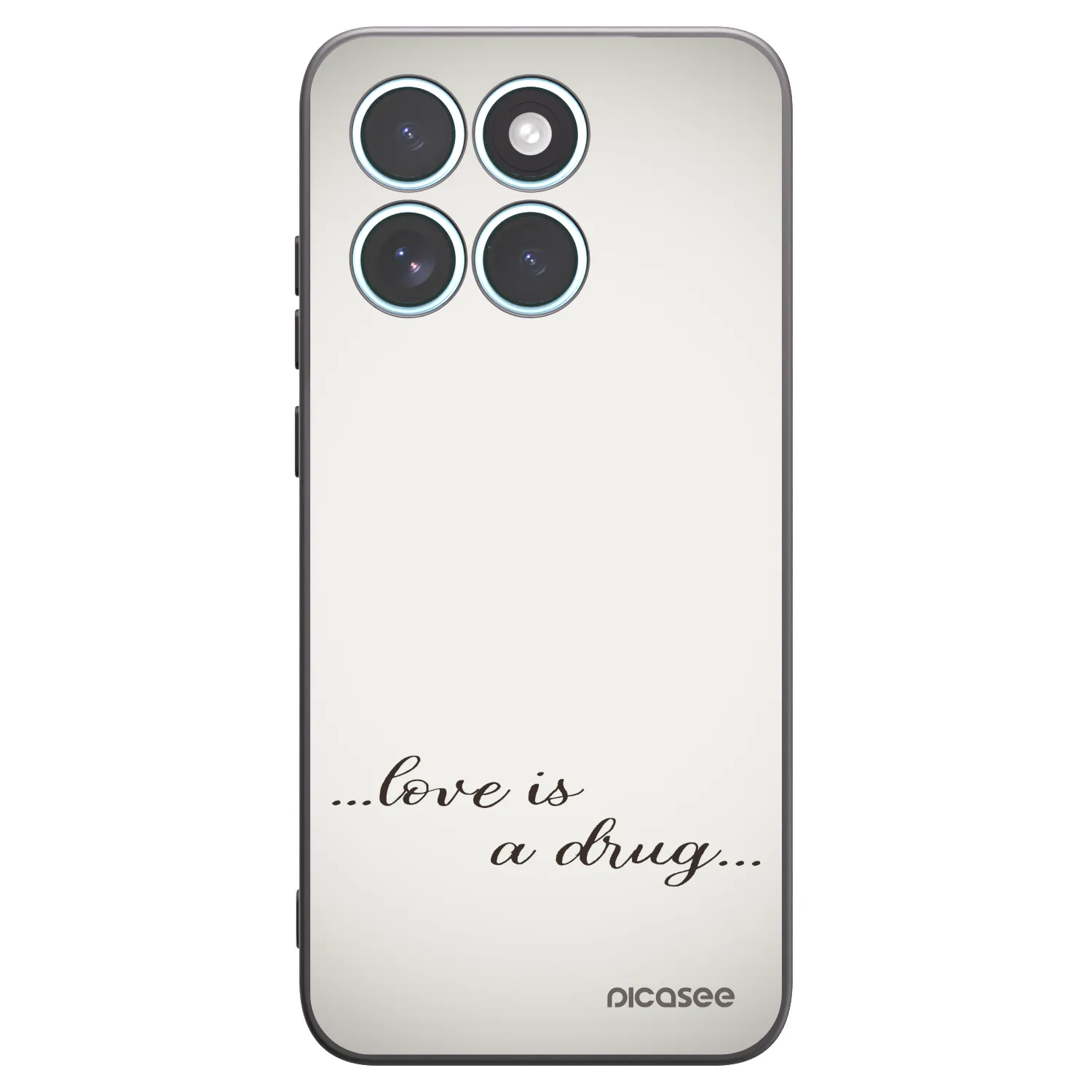 Picasee Μαύρη θήκη σιλικόνης για Motorola Edge 70 Fusion - Love is a drug
