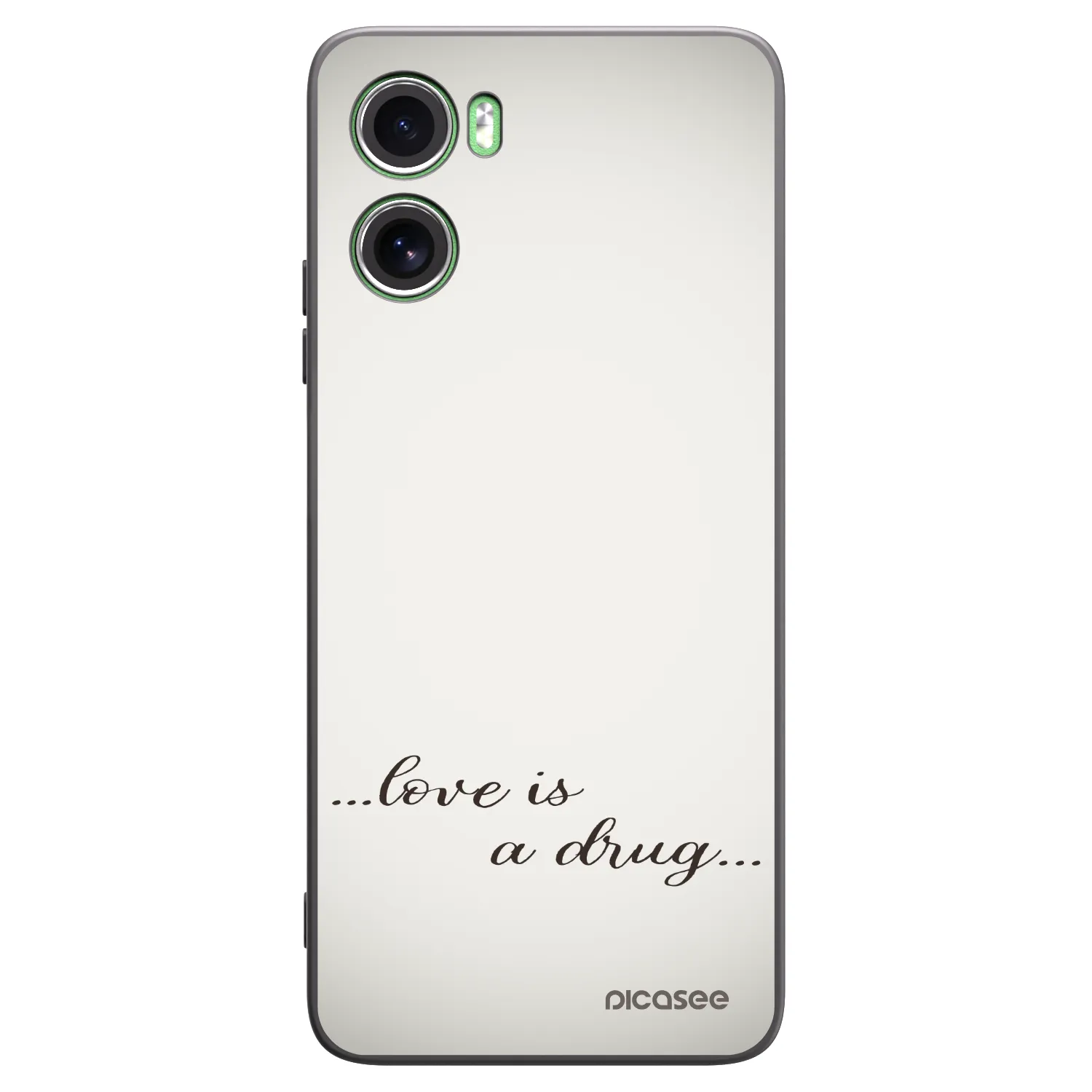 Picasee Μαύρη θήκη σιλικόνης για Motorola Moto G06 - Love is a drug