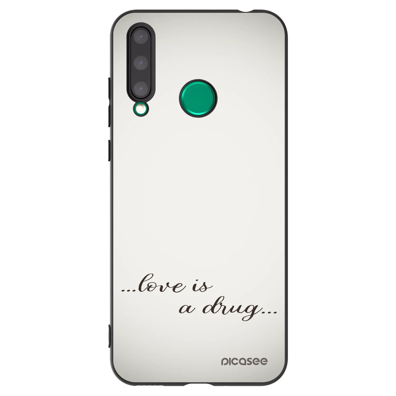 Picasee Μαύρη θήκη σιλικόνης για Honor 20 Lite - Love is a drug