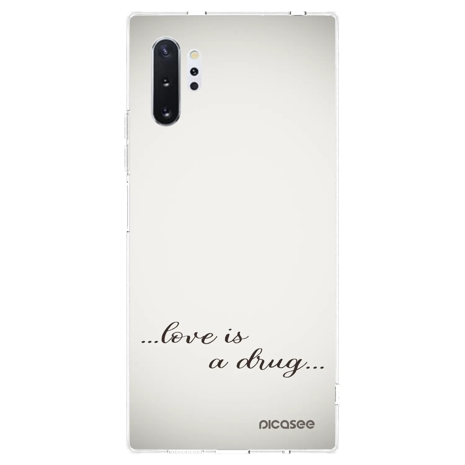 Picasee διαφανής θήκη σιλικόνης Samsung Galaxy Note 10+ N975F - Love is a drug