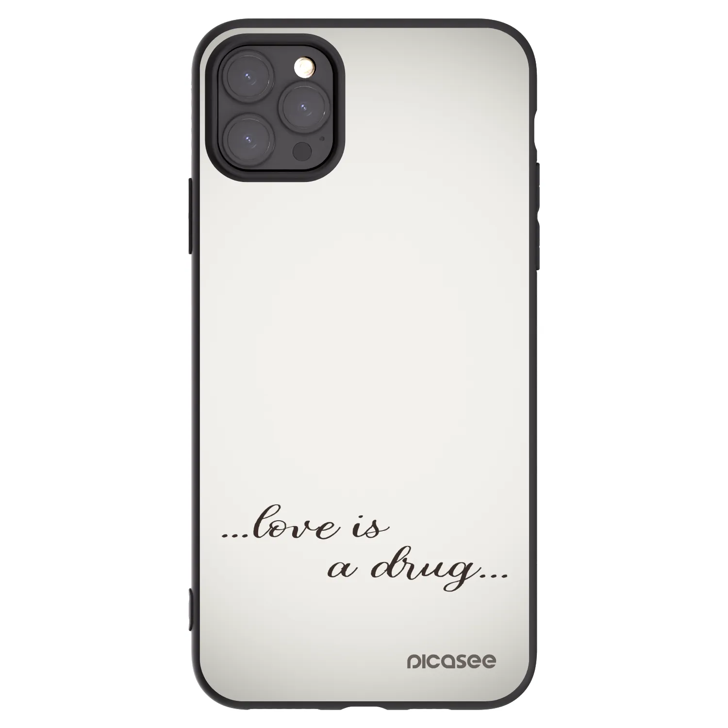 Picasee Μαύρη θήκη σιλικόνης για Apple iPhone 11 Pro Max - Love is a drug