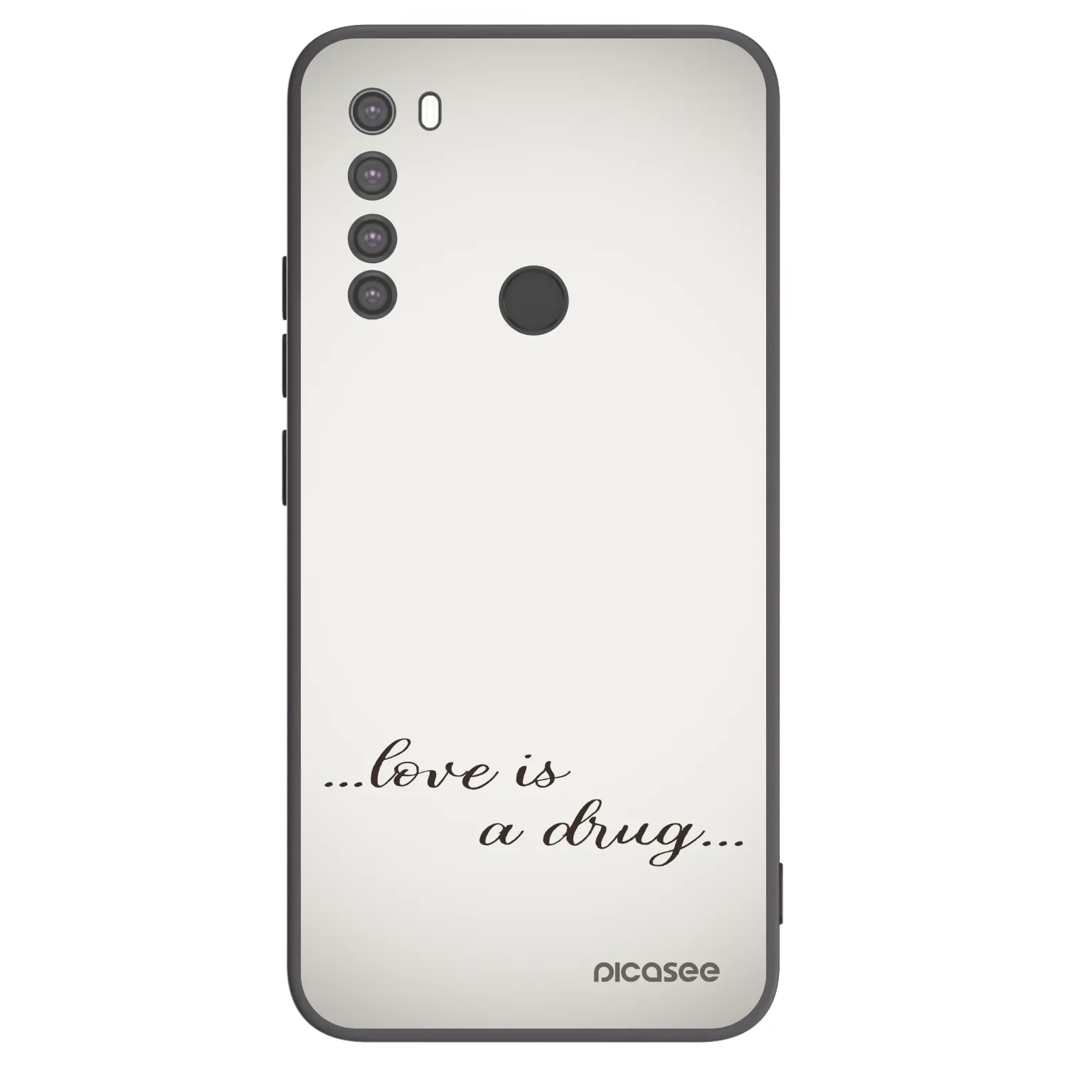 Picasee Μαύρη θήκη σιλικόνης για Xiaomi Redmi Note 8 - Love is a drug